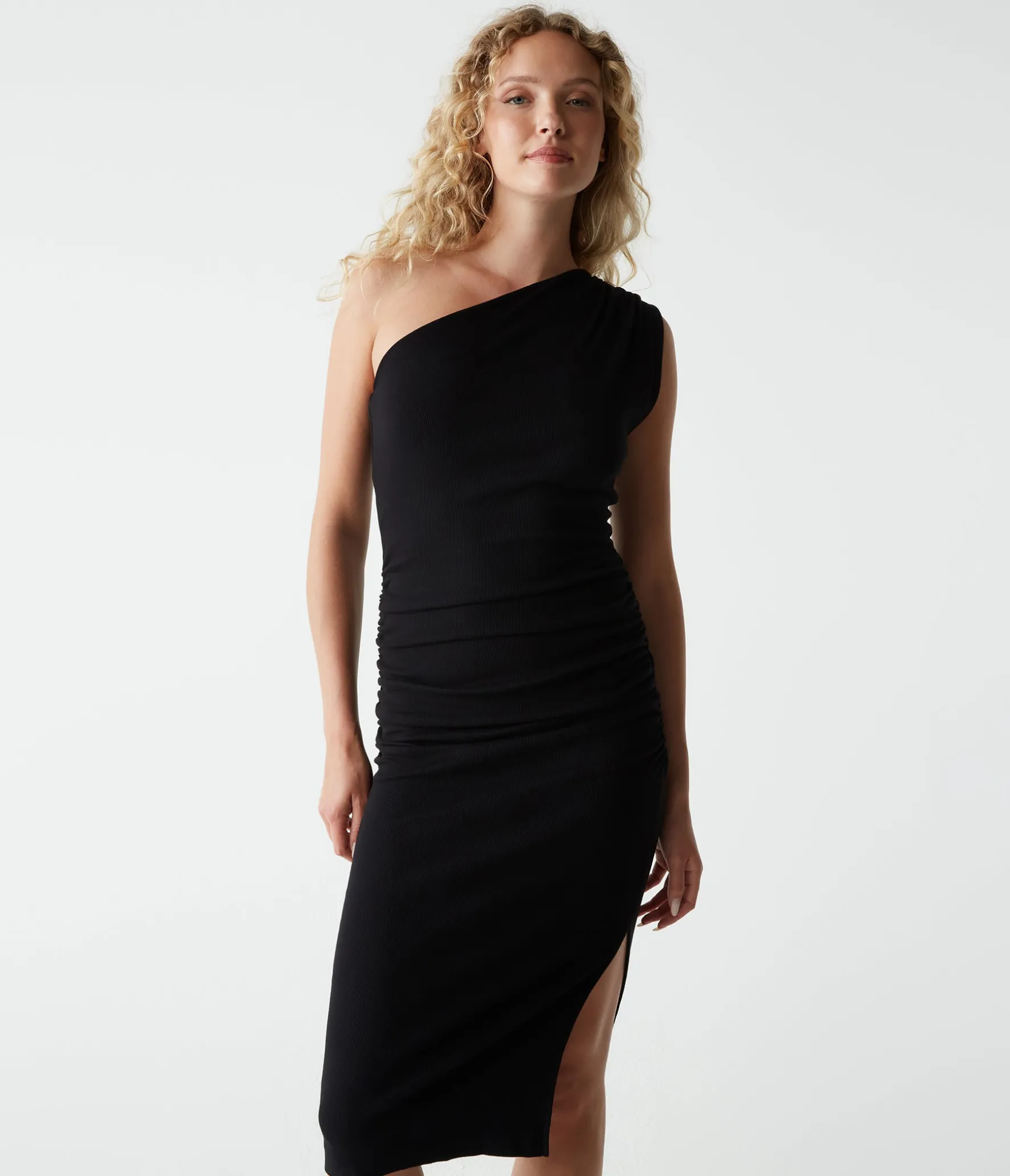 Andrea One Shoulder Midi Dress