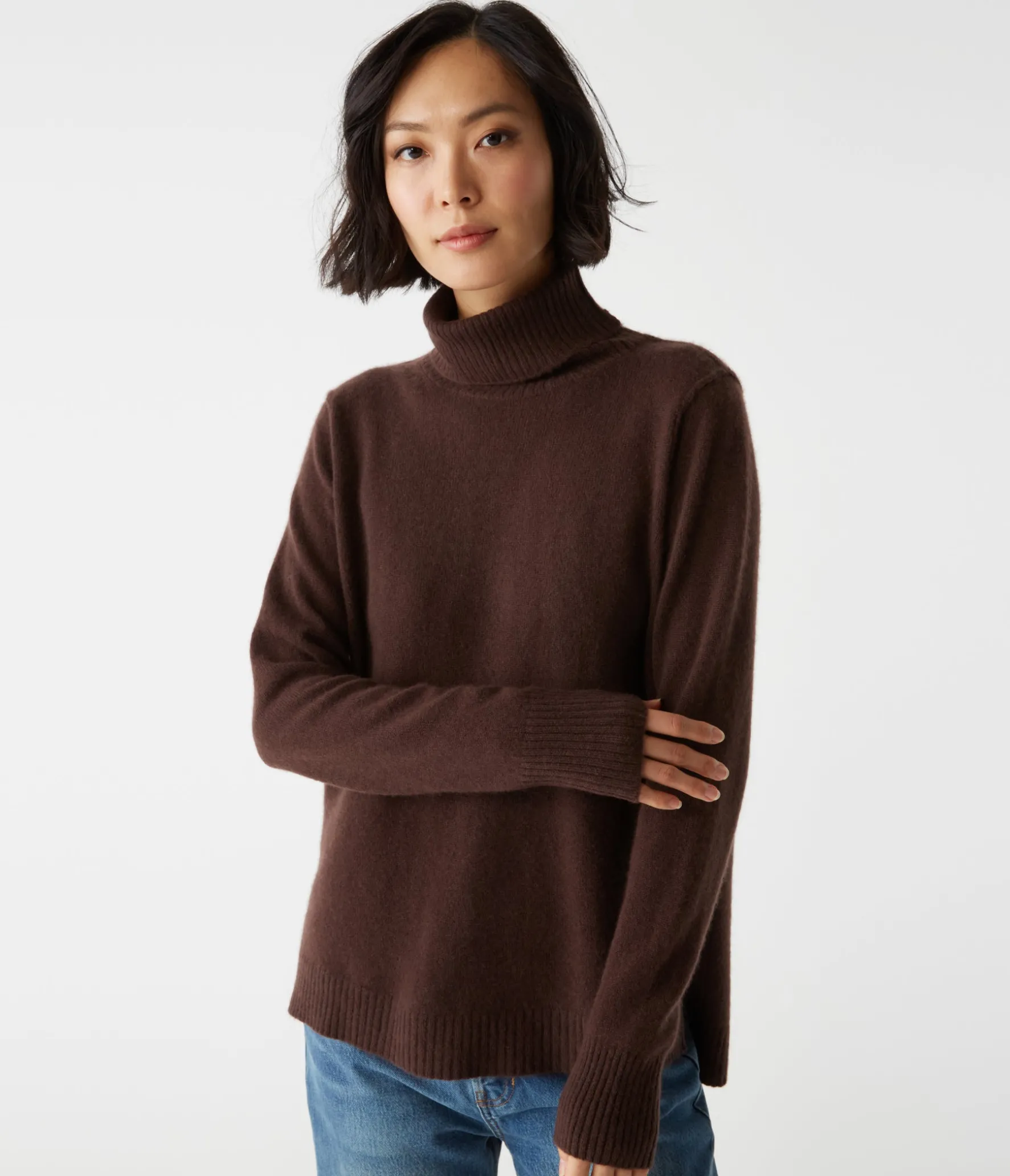 Audrey Cashmere Turtleneck Sweater
