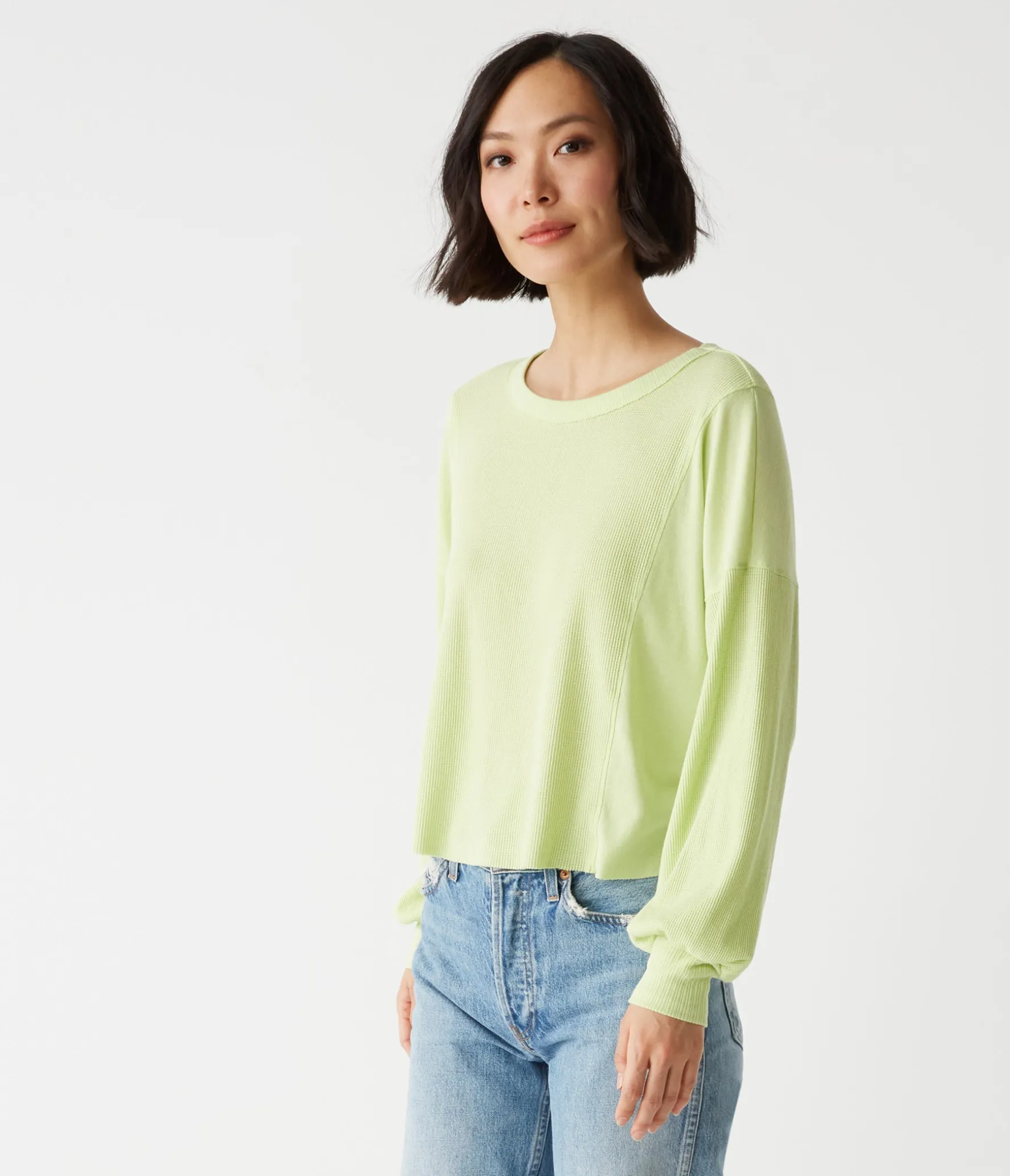 Cait Mixed Fabric Tee