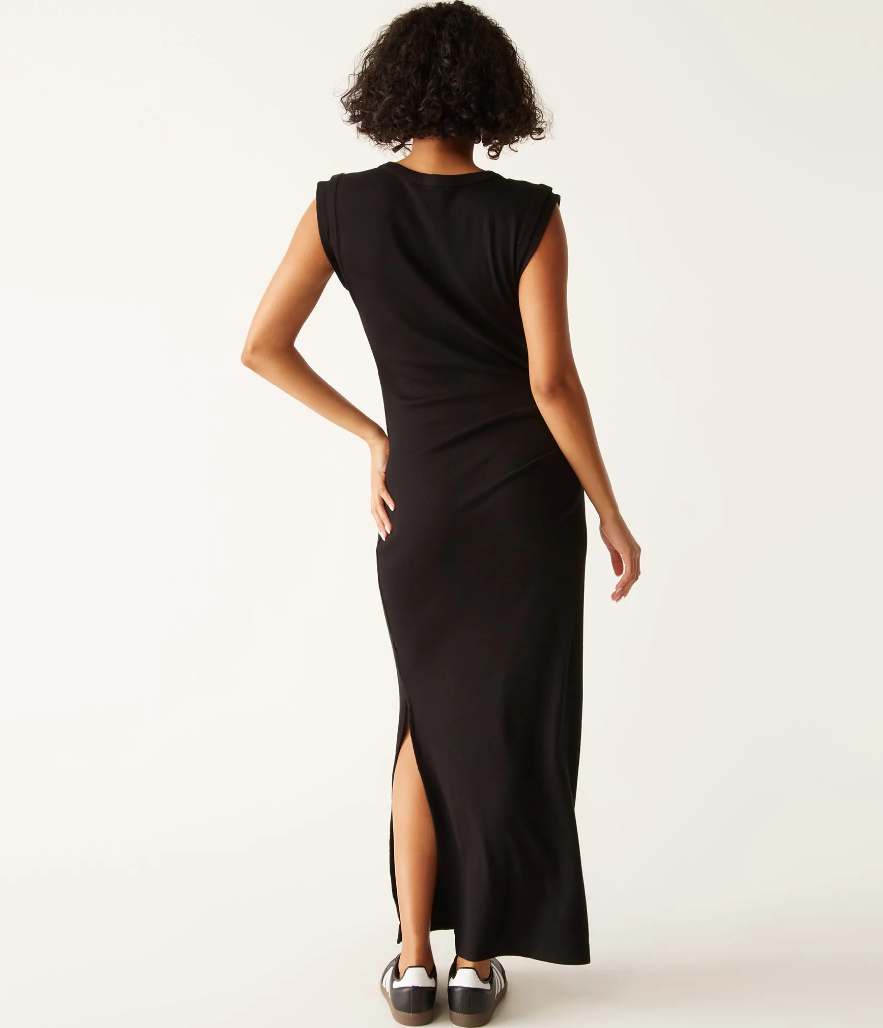 Calliope Power Shoulder Maxi Dress