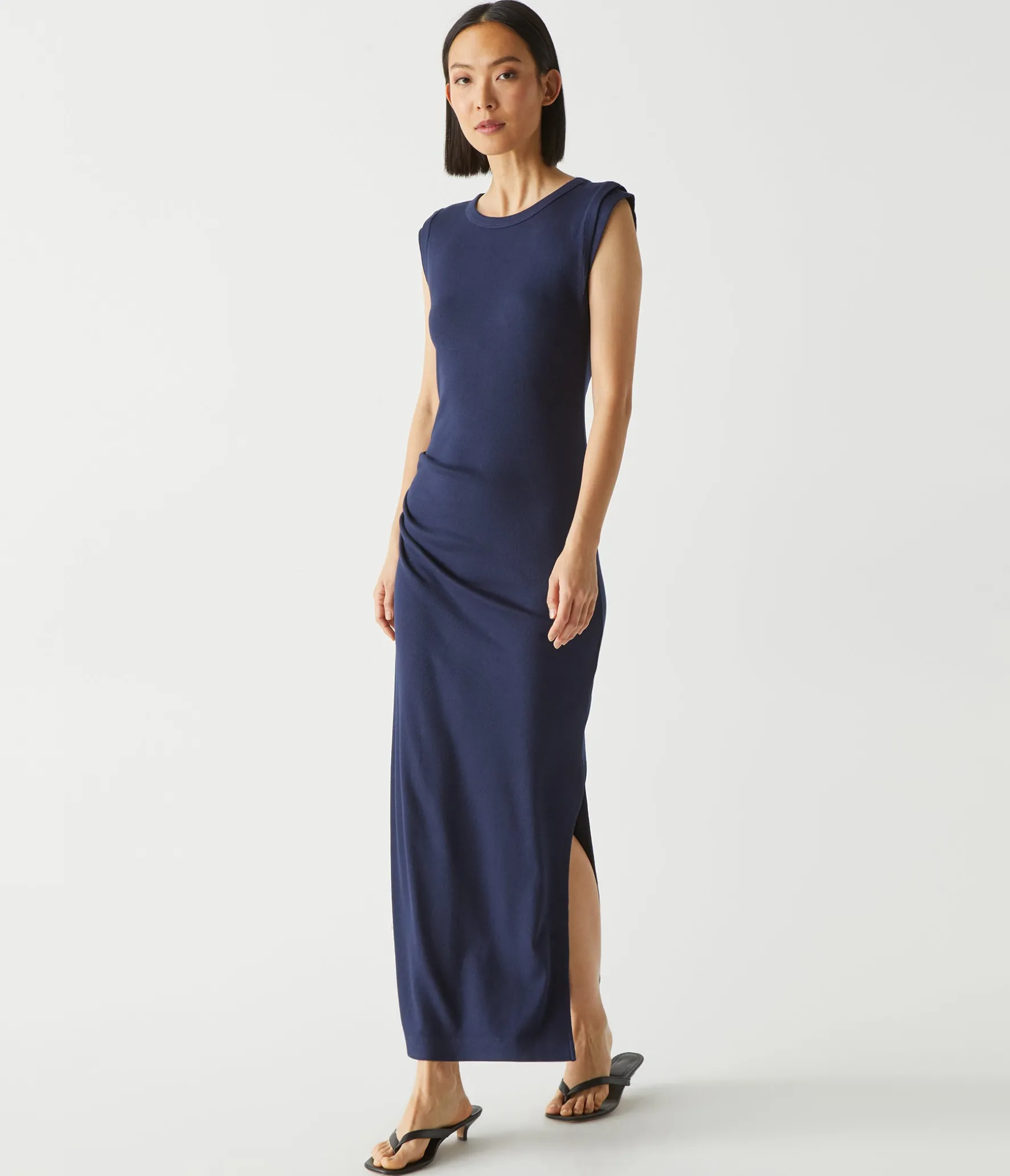 Calliope Power Shoulder Maxi Dress