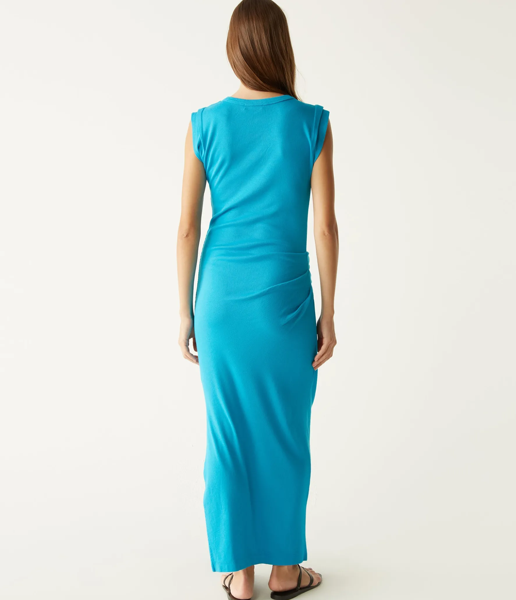 Calliope Power Shoulder Maxi Dress