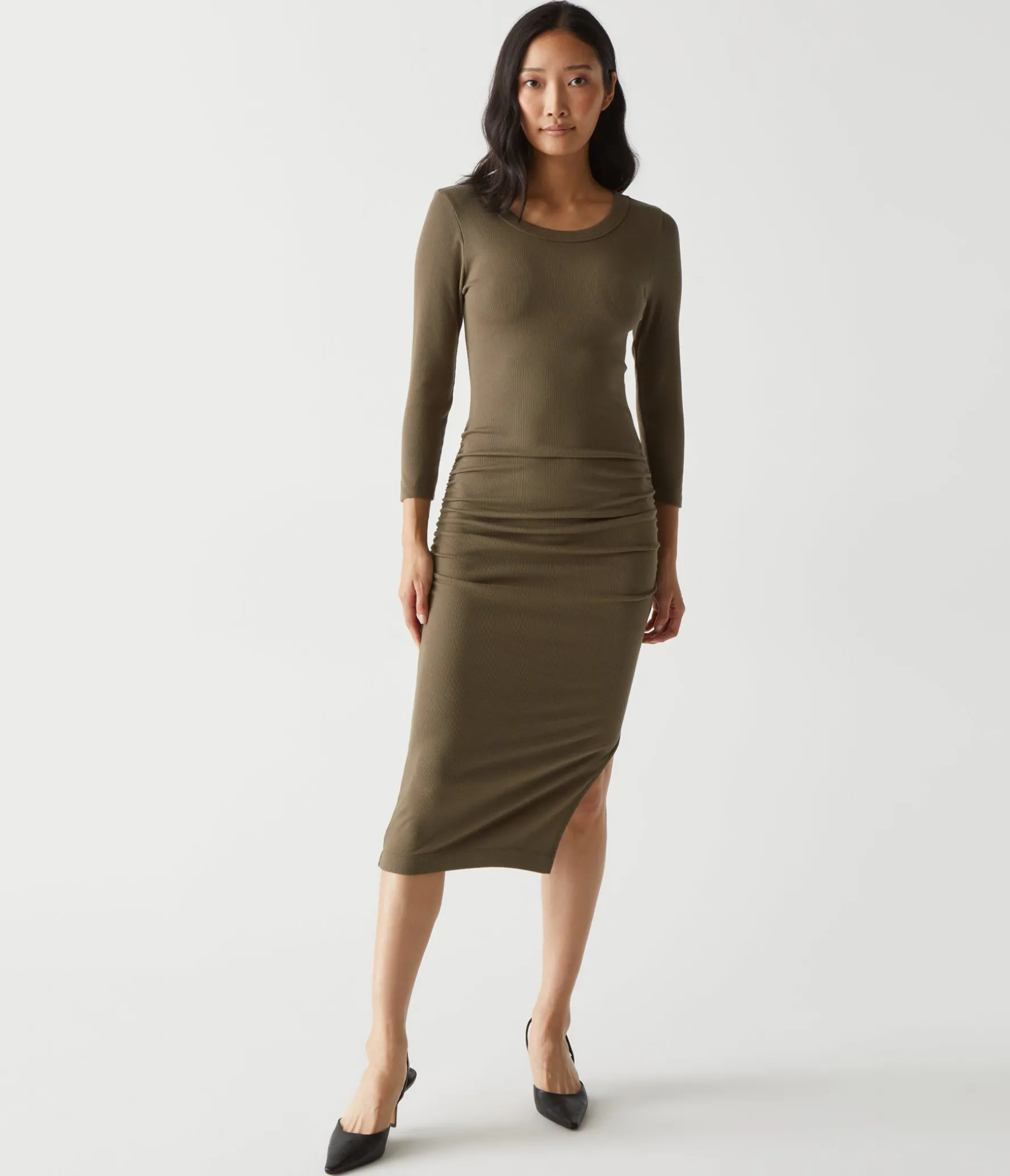 Christina Ribbed Midi Dress