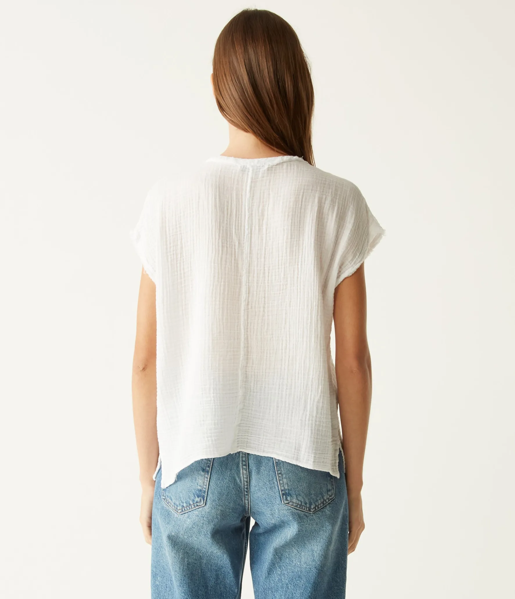 Draya Gauze V-Neck Top