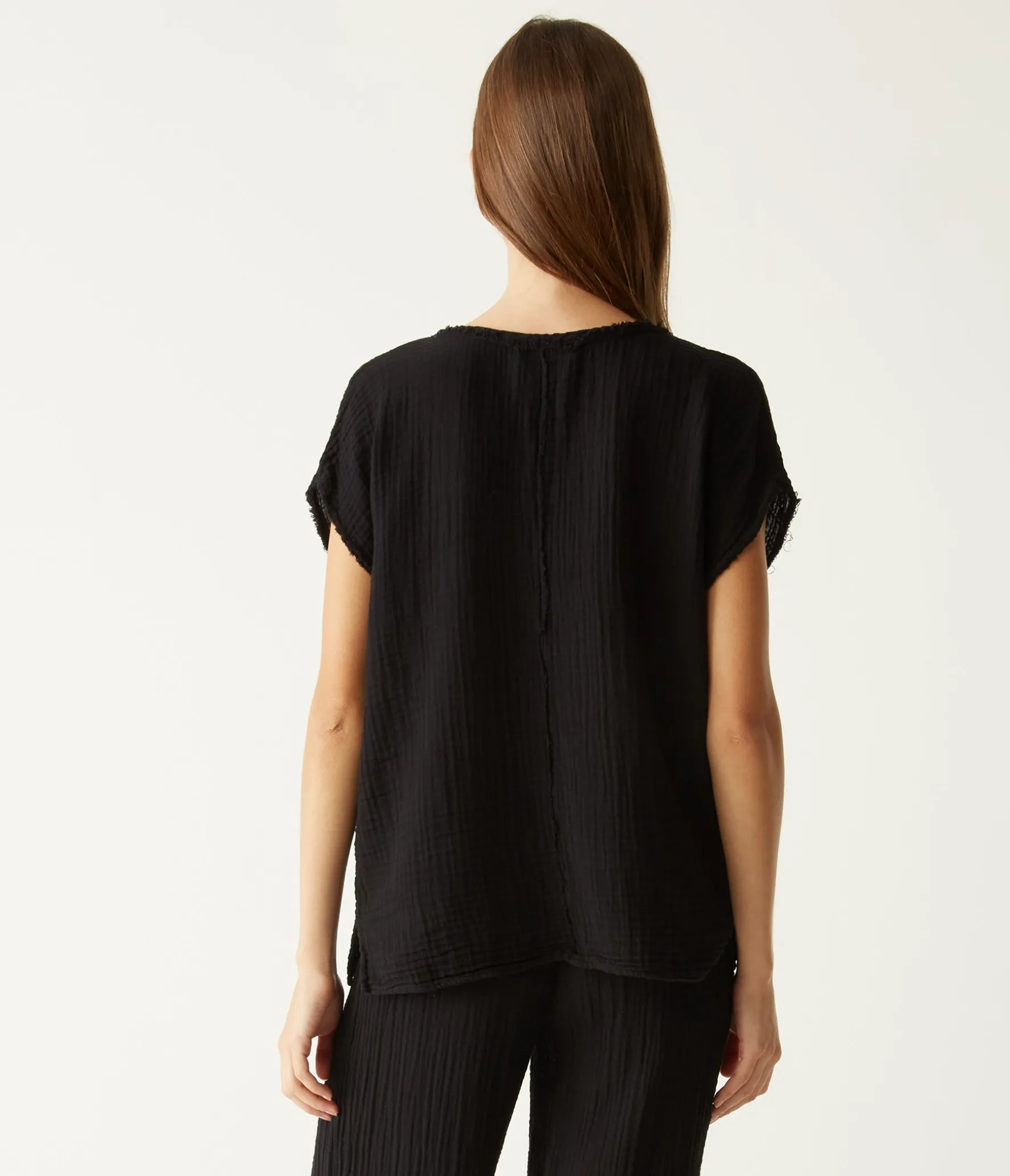 Draya Gauze V-Neck Top