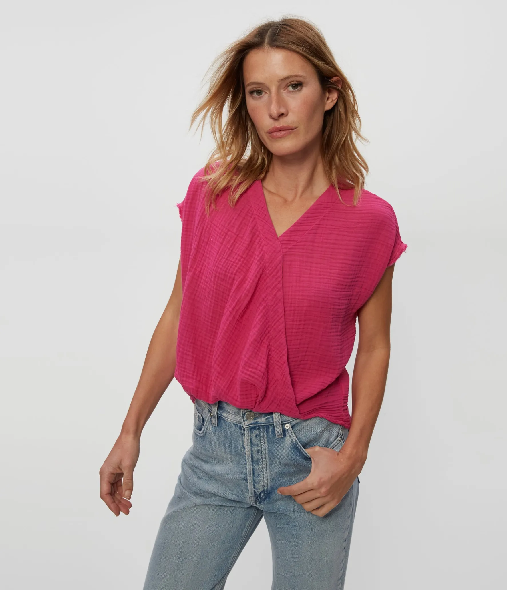 Evie Gauze Surplice Top