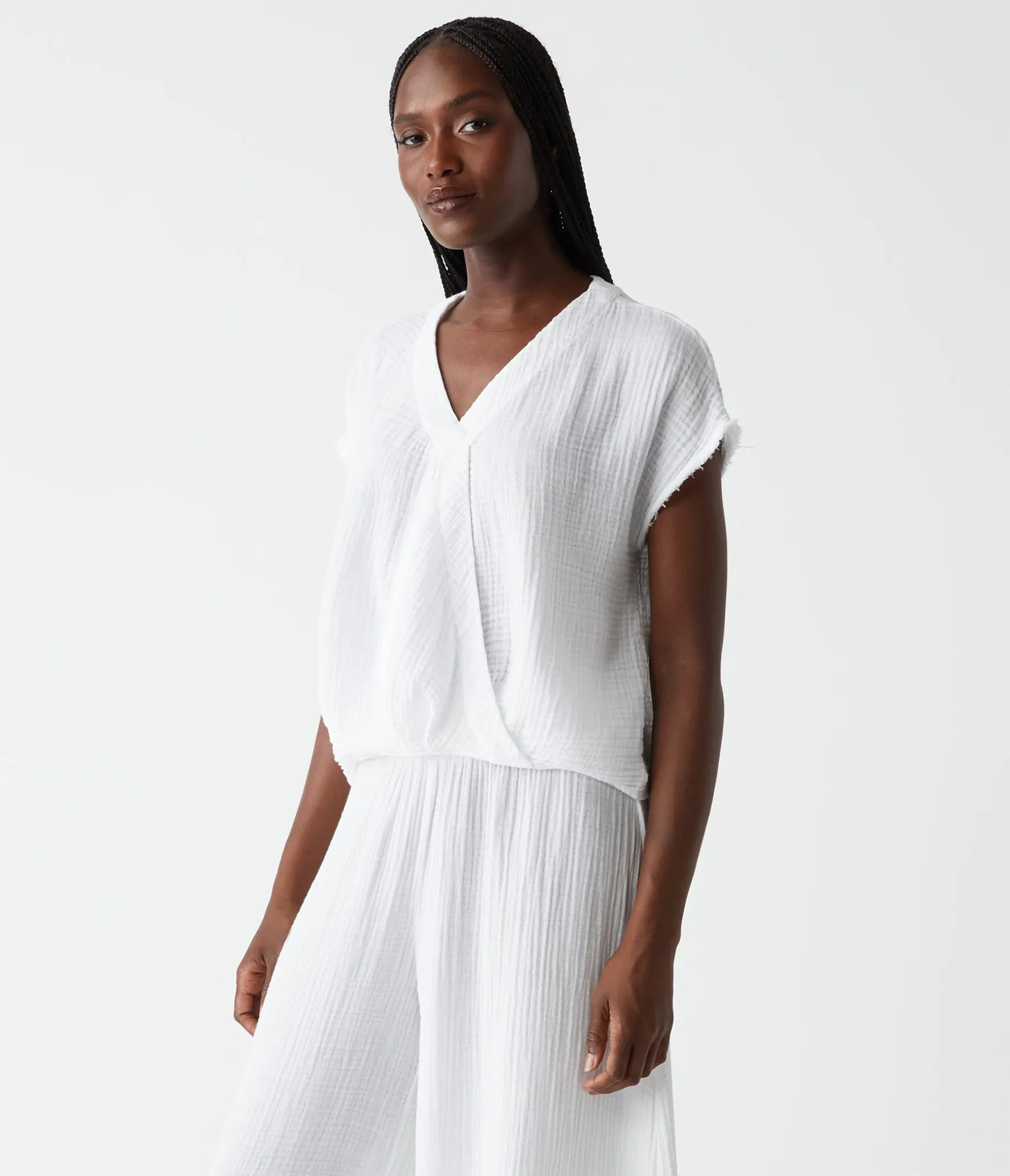 Evie Gauze Surplice Top