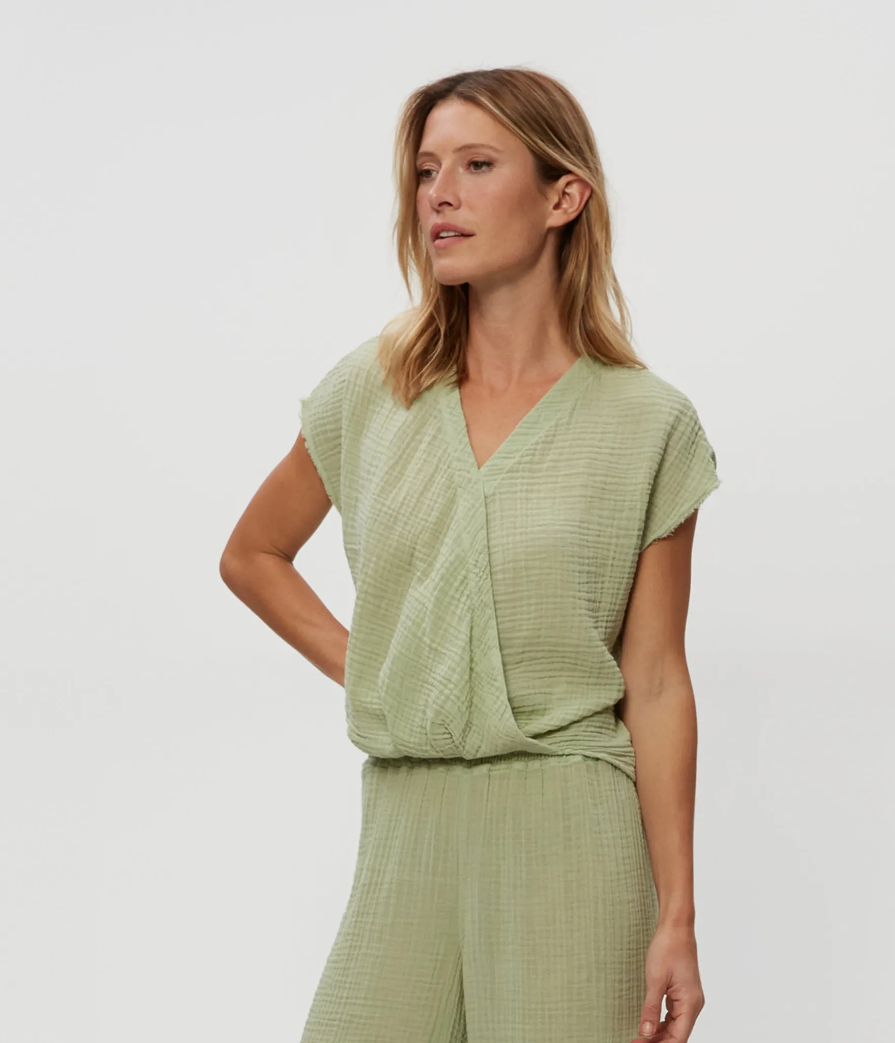 Evie Gauze Surplice Top