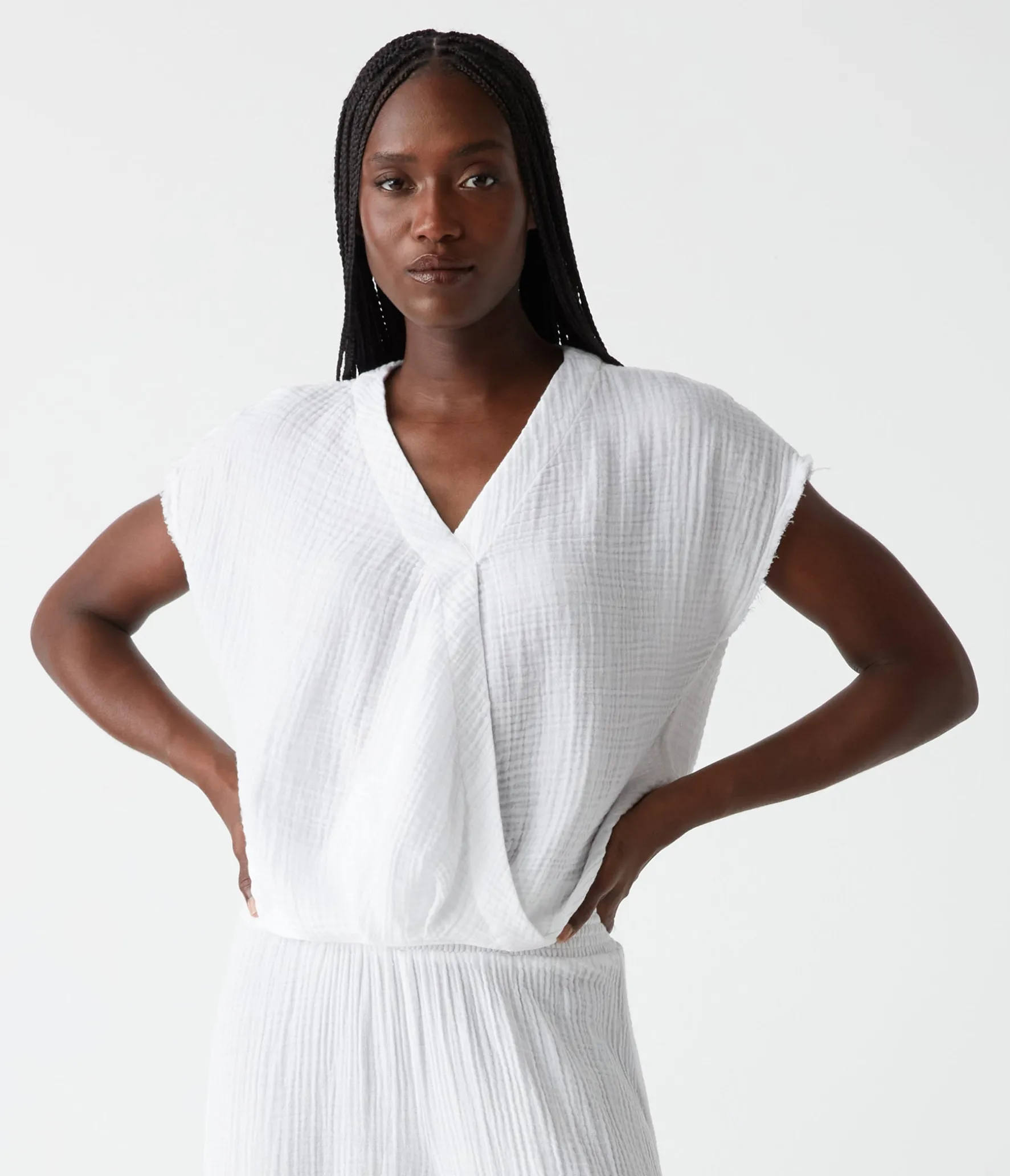 Evie Gauze Surplice Top