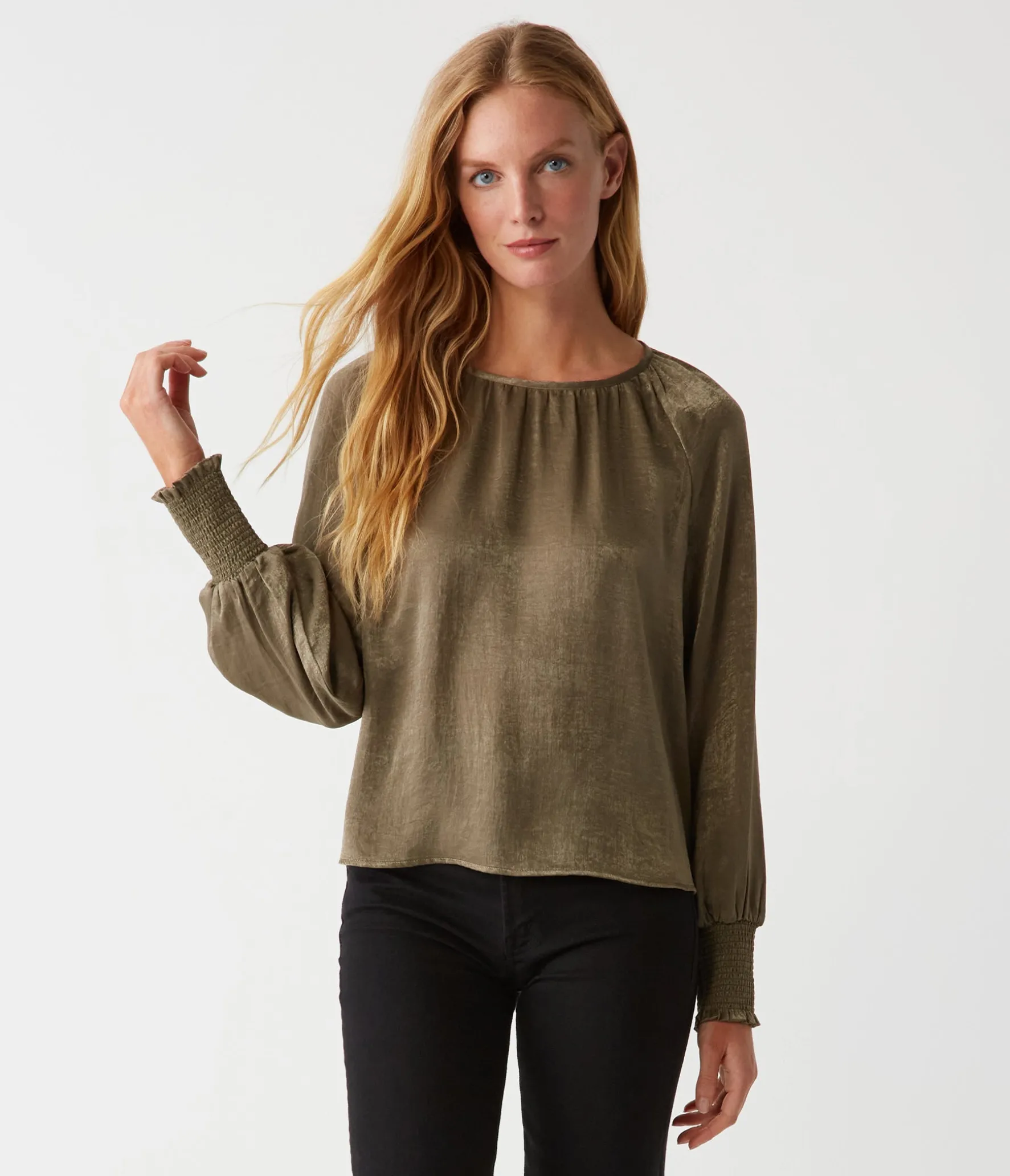 Fabi Hammered Satin Top