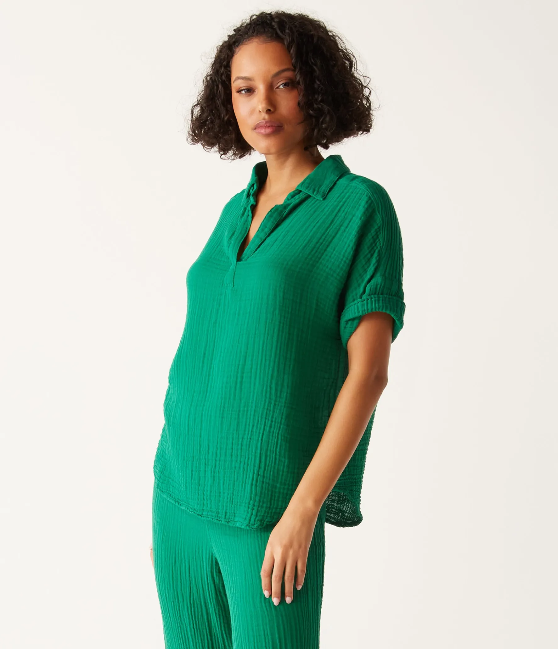 Gigi Gauze Popover Top