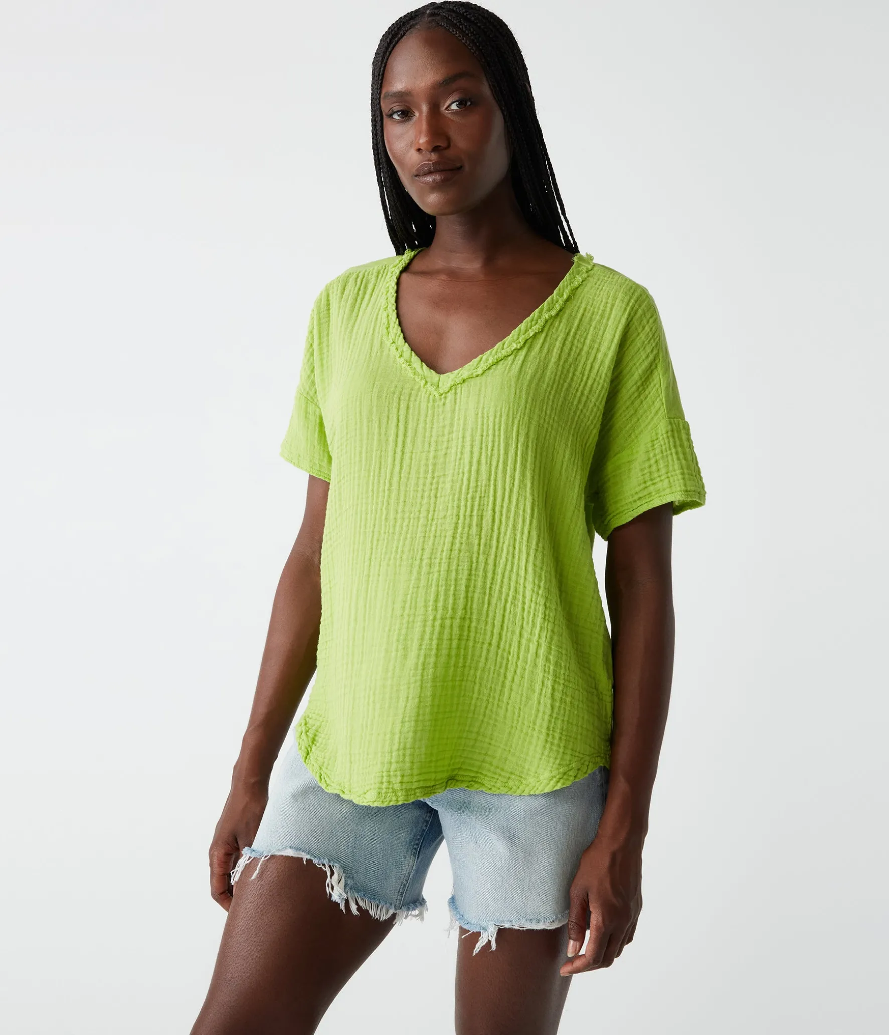 Gretna Fabric Mixed Tee
