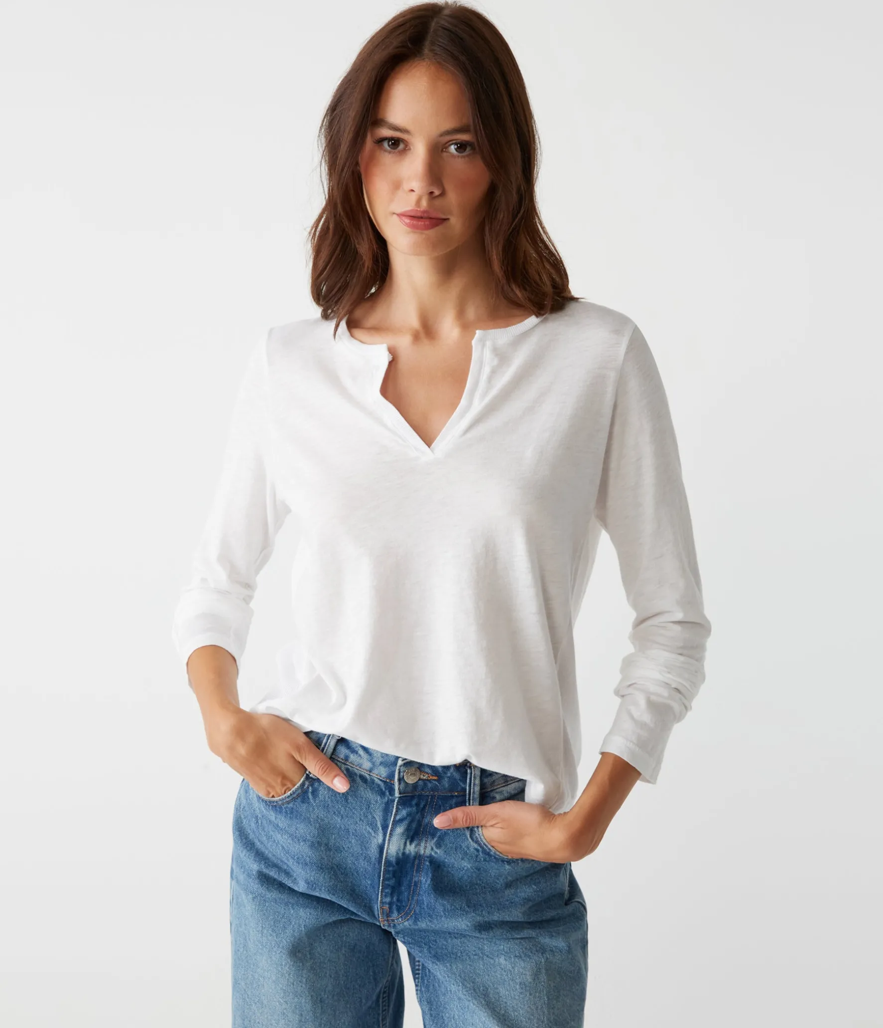 Hailie Rib Mixed Tee