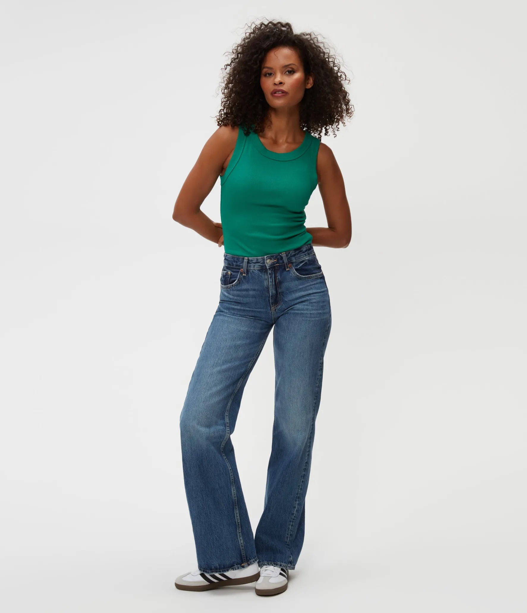 Halley Ribbed Tank with Ruching