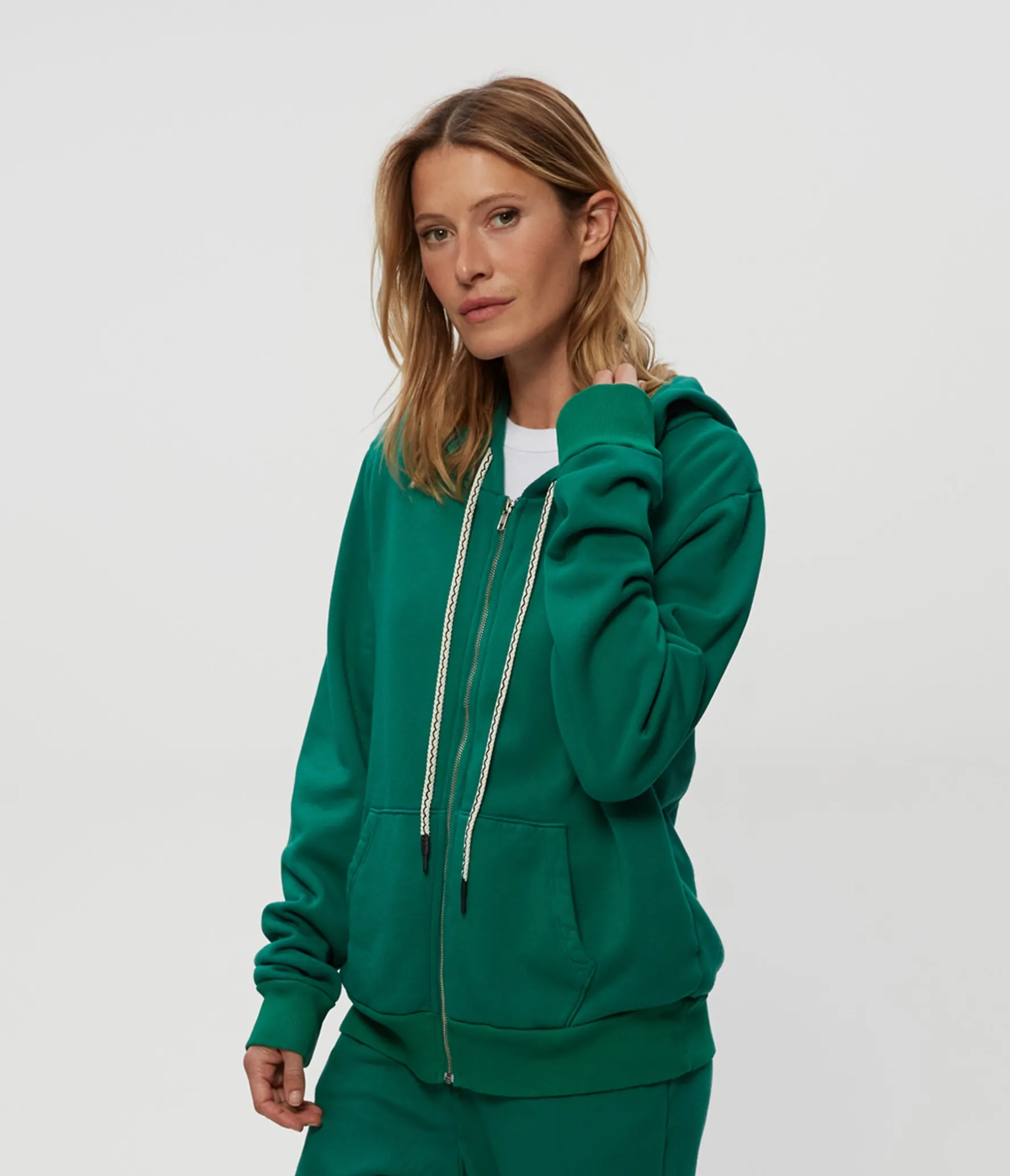 Harper Plush Terry Zip-Up Hoodie