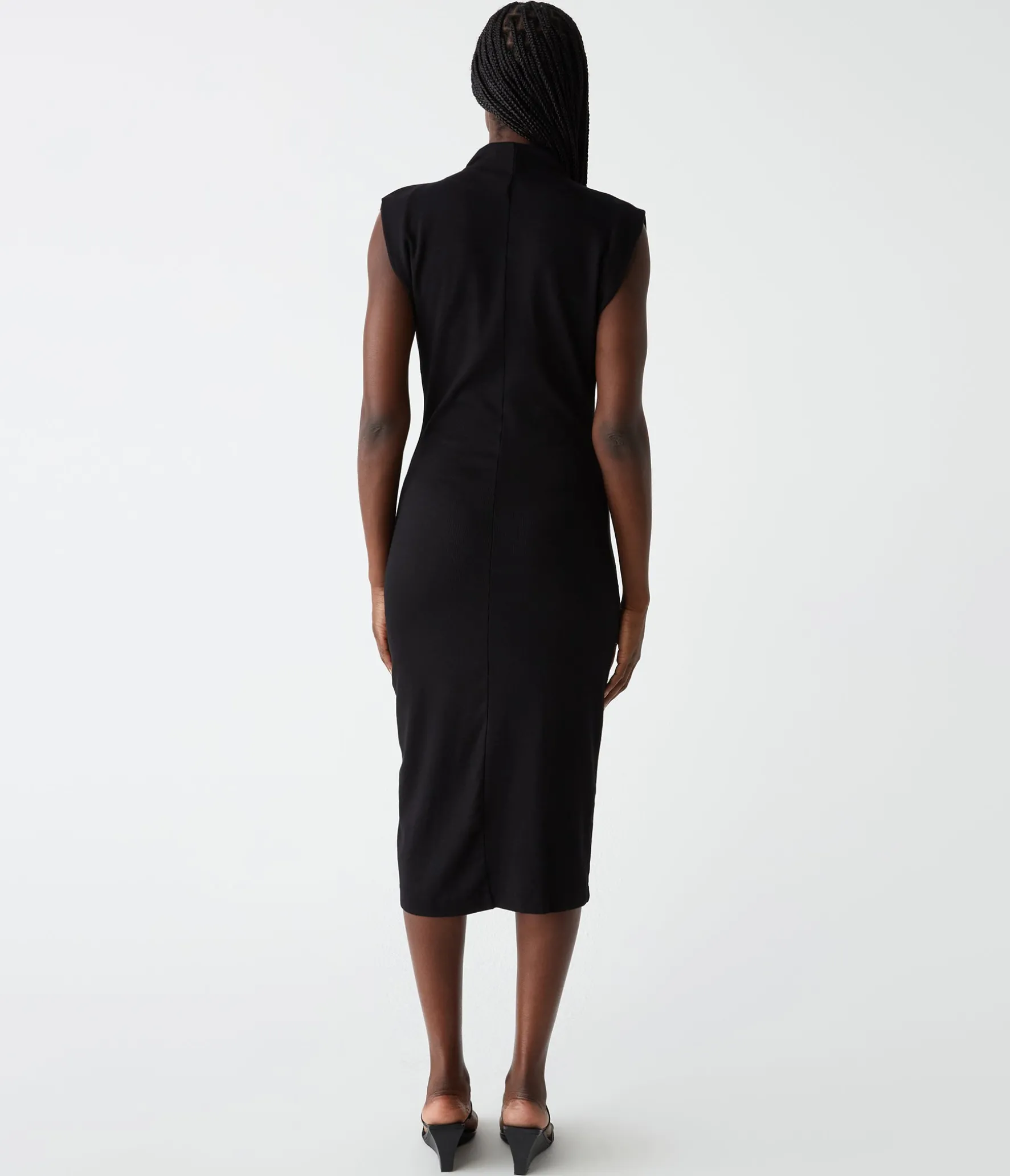 Iolanda Power Shoulder Dress
