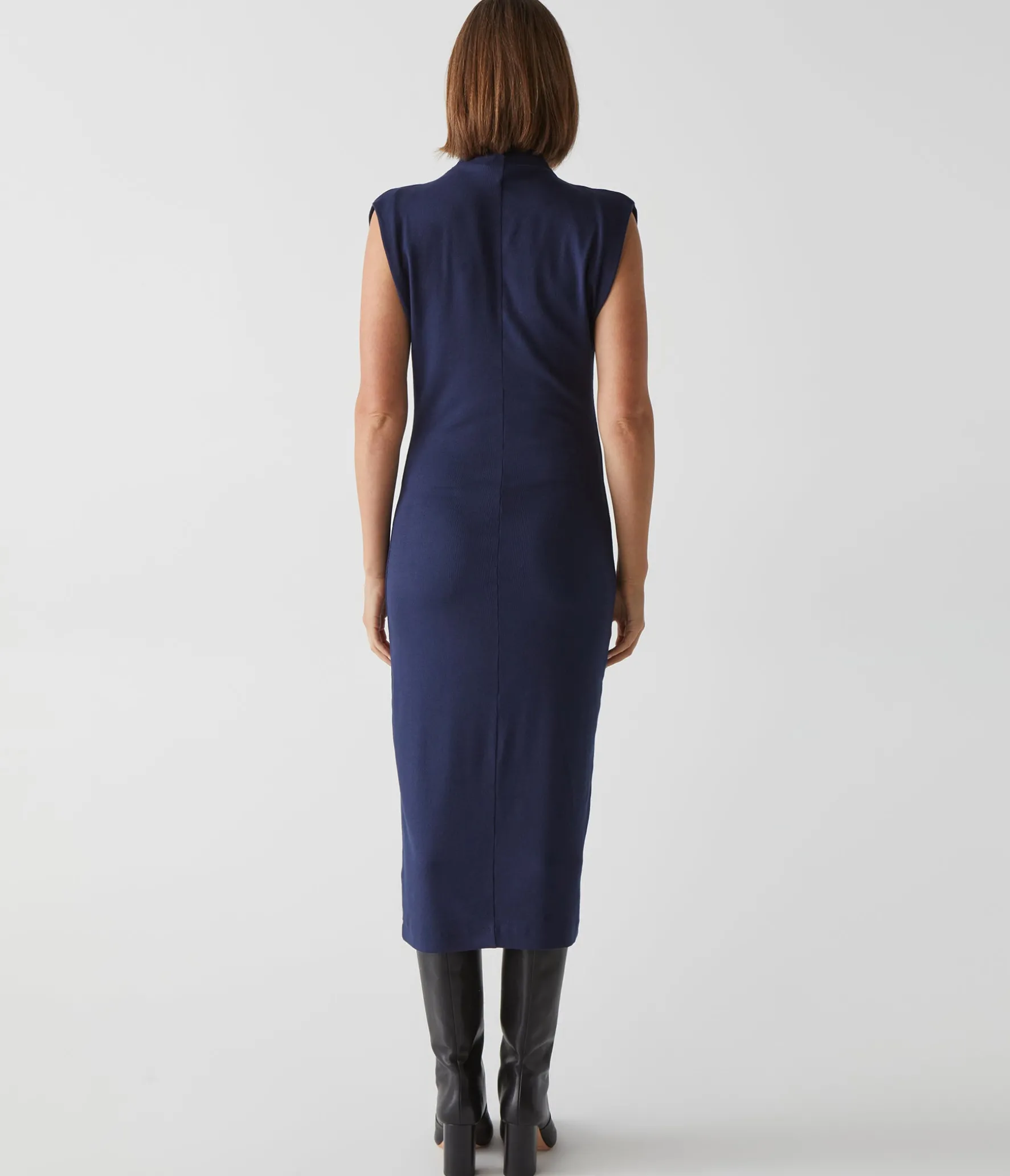 Iolanda Power Shoulder Dress