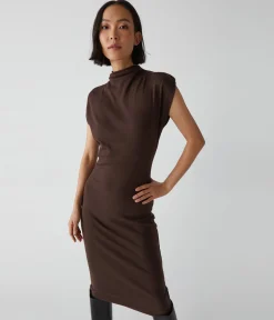 Iolanda Power Shoulder Dress