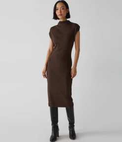 Iolanda Power Shoulder Dress