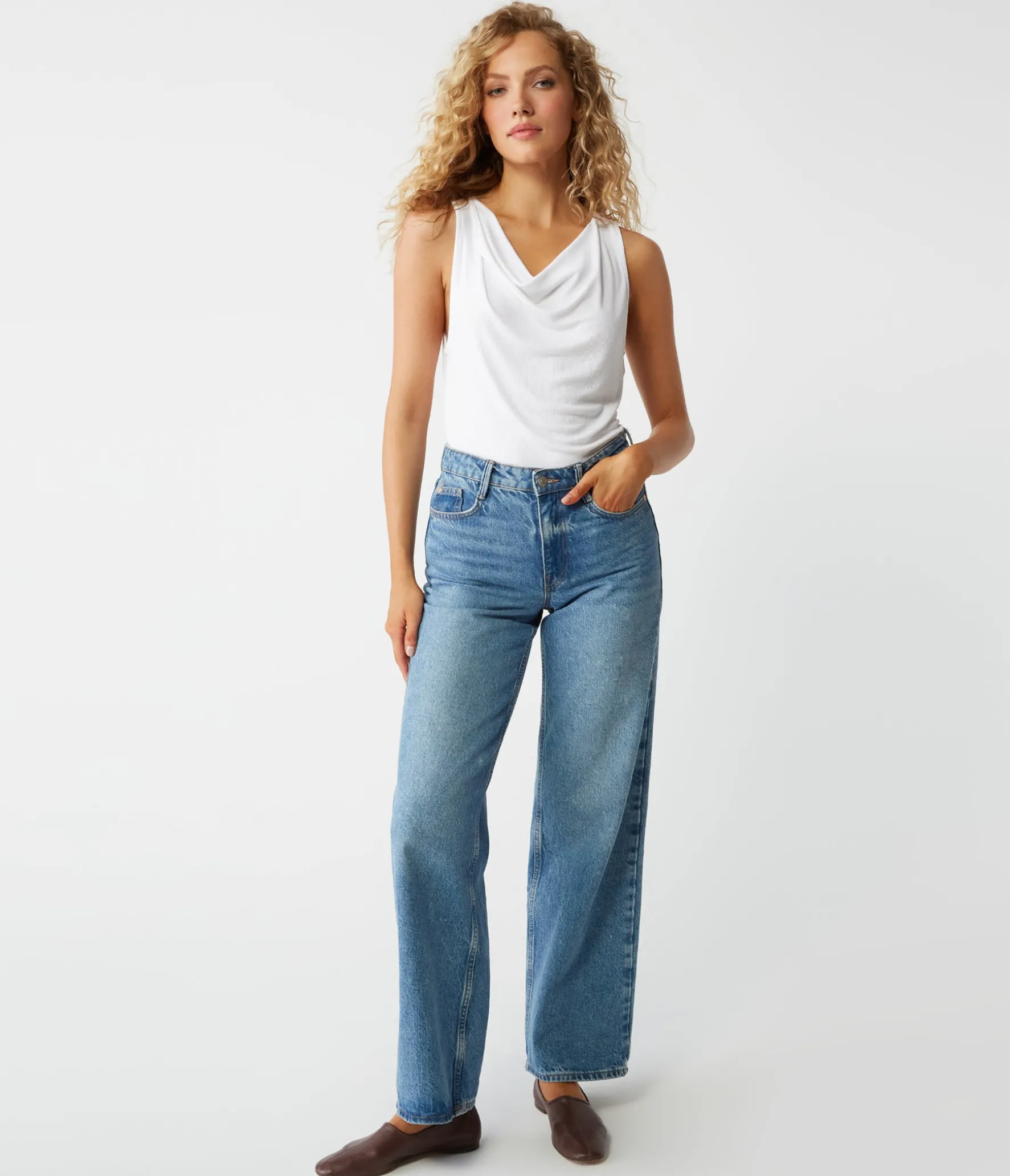 Jeanette Cowl Neck Tank
