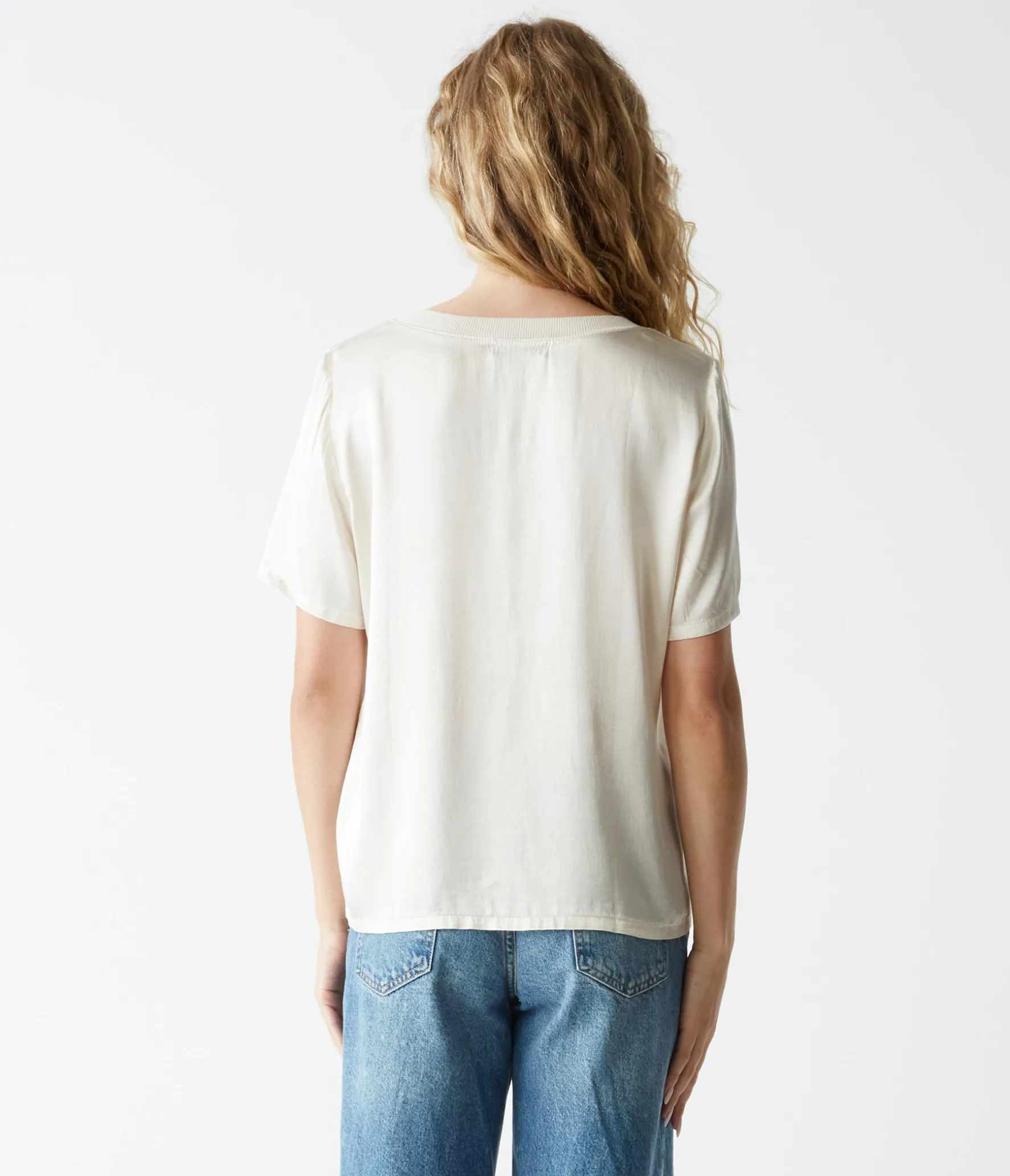 Jodi Satin V-Neck Top