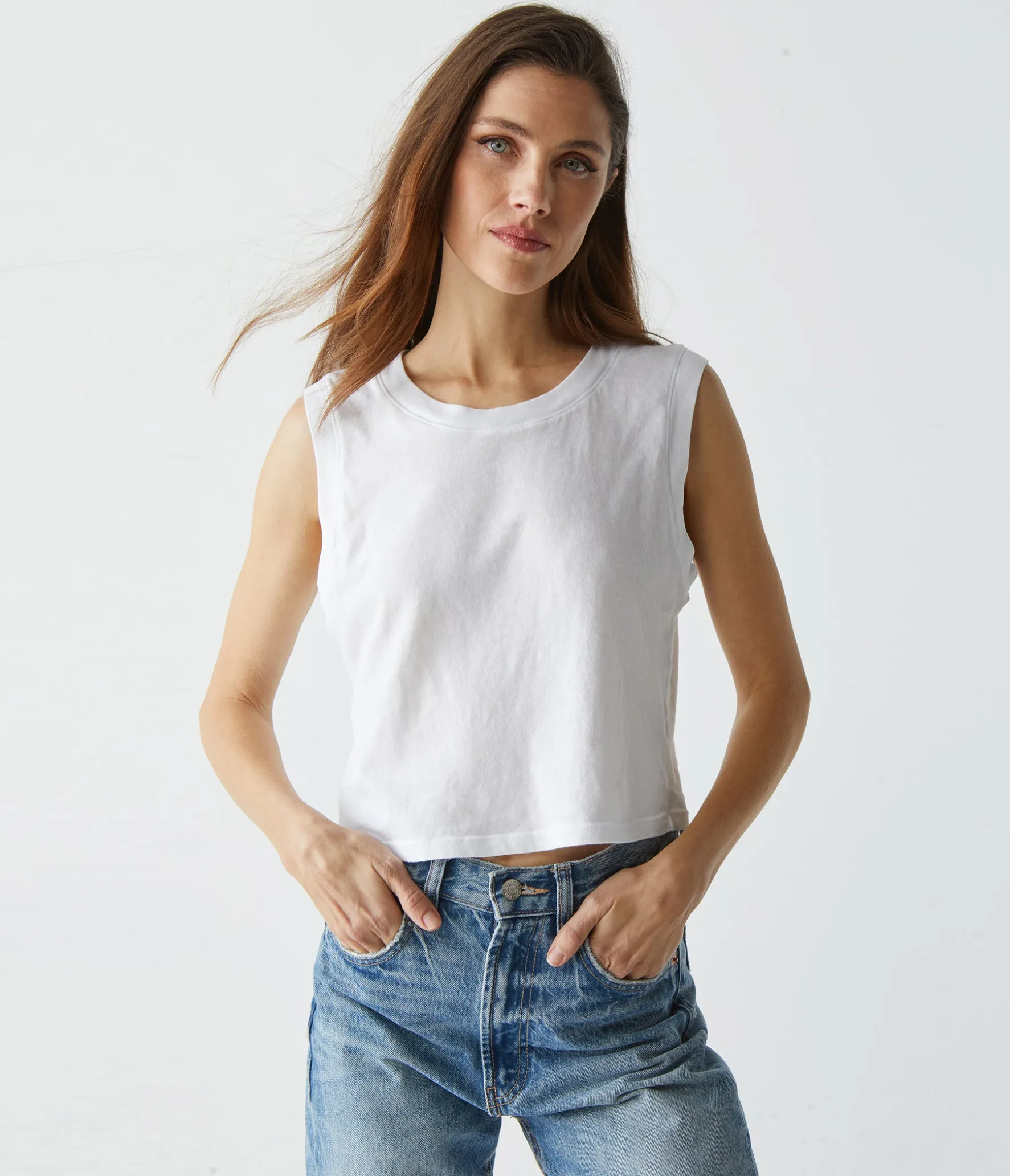 Johnnie Cropped Muscle Tank