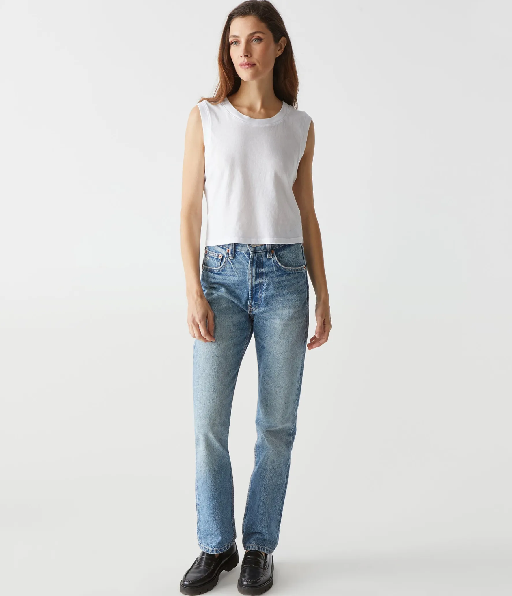 Johnnie Cropped Muscle Tank