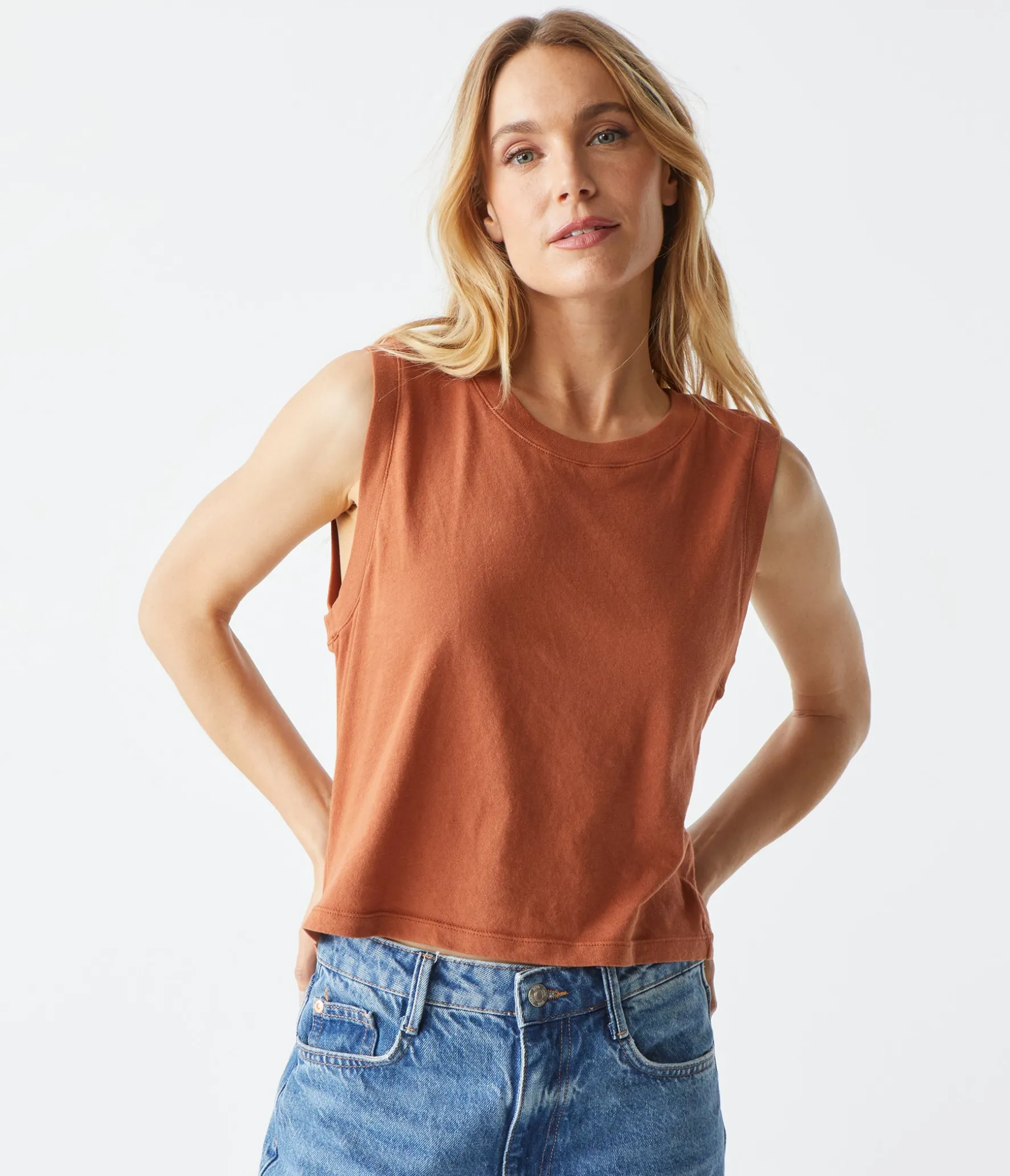 Johnnie Cropped Muscle Tank
