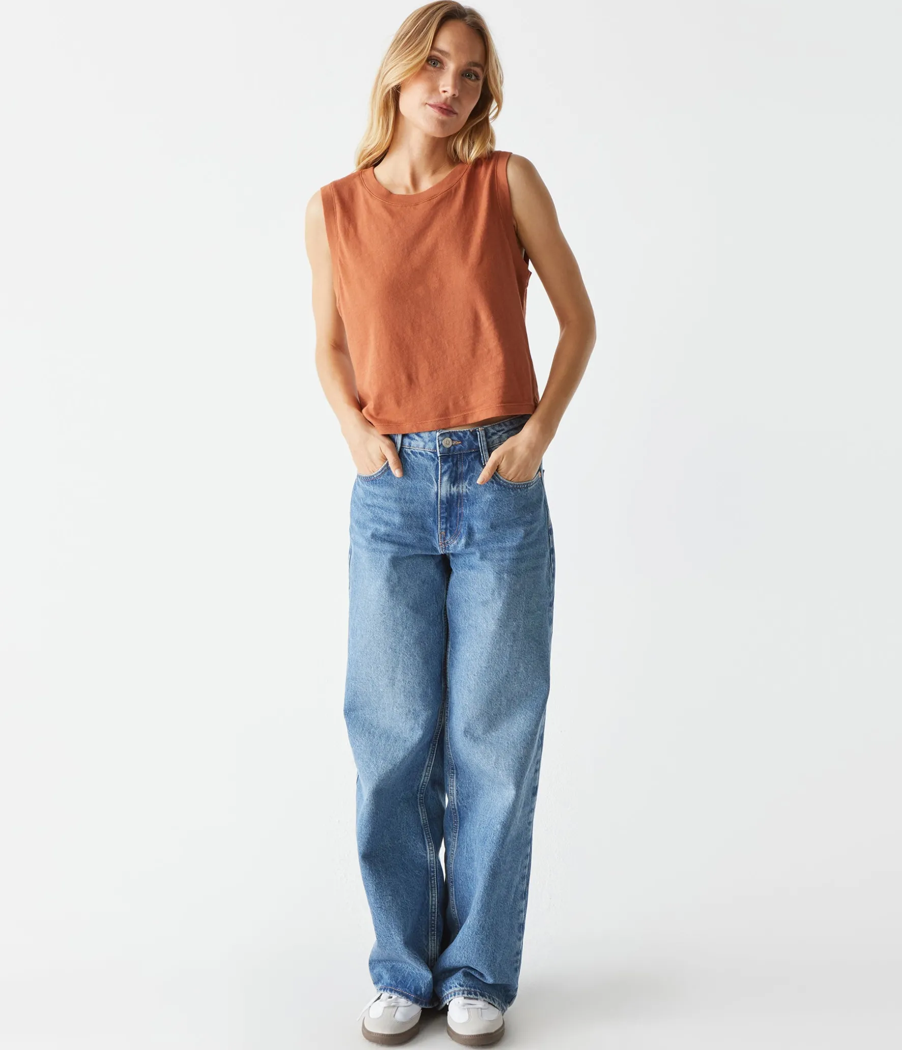 Johnnie Cropped Muscle Tank