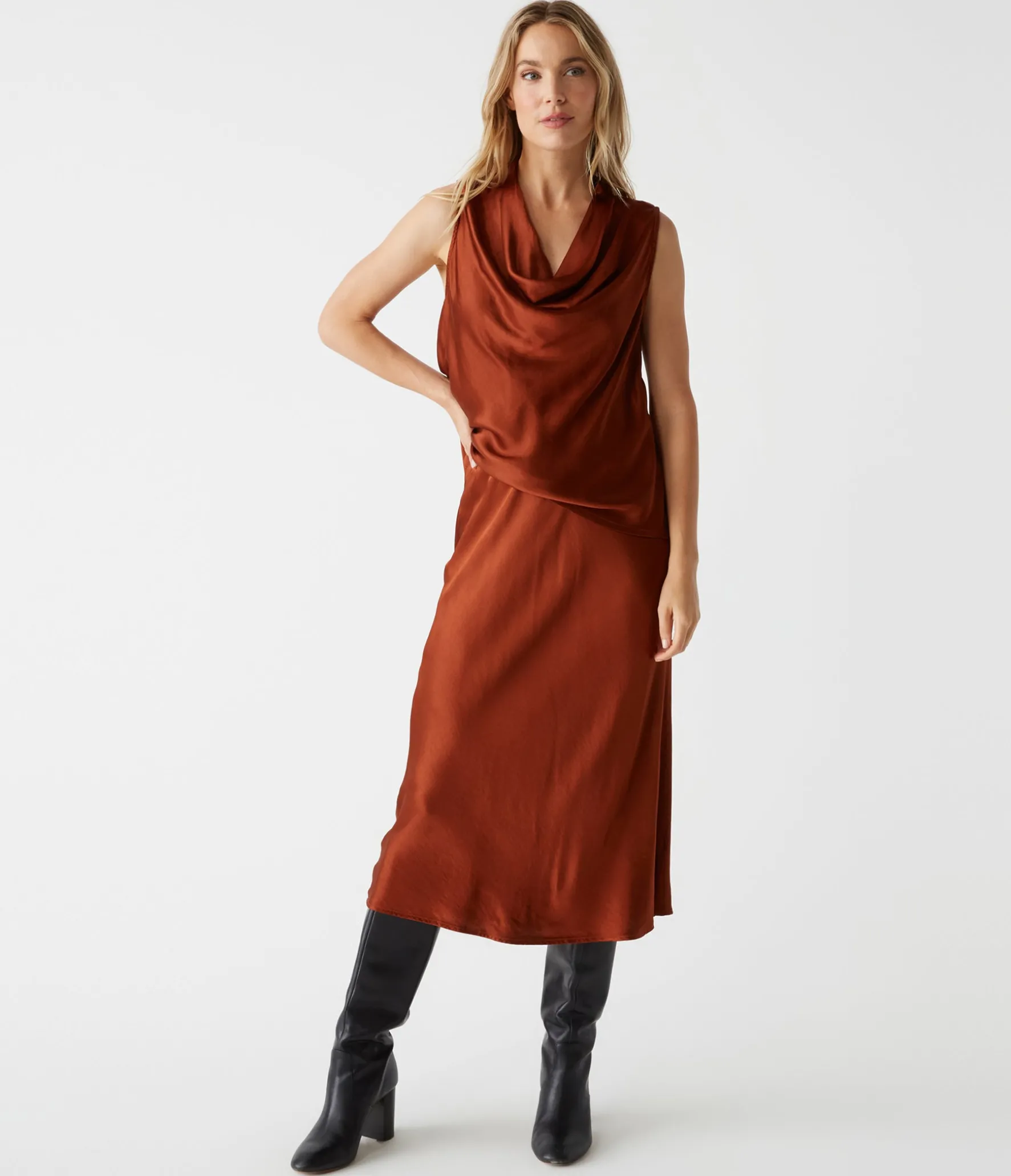 Leila Bias Midi Skirt