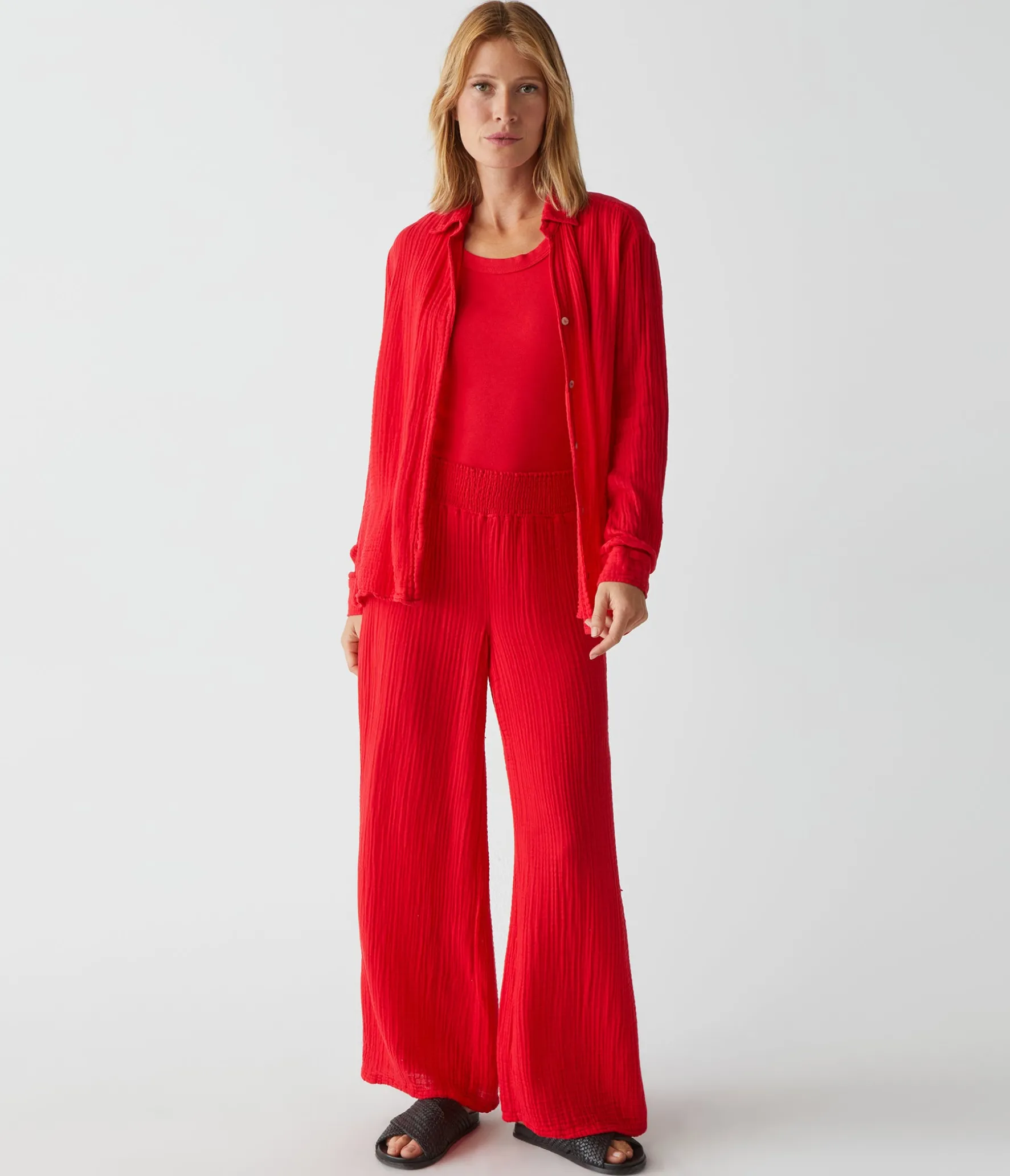 Leo Gauze Button Down Shirt