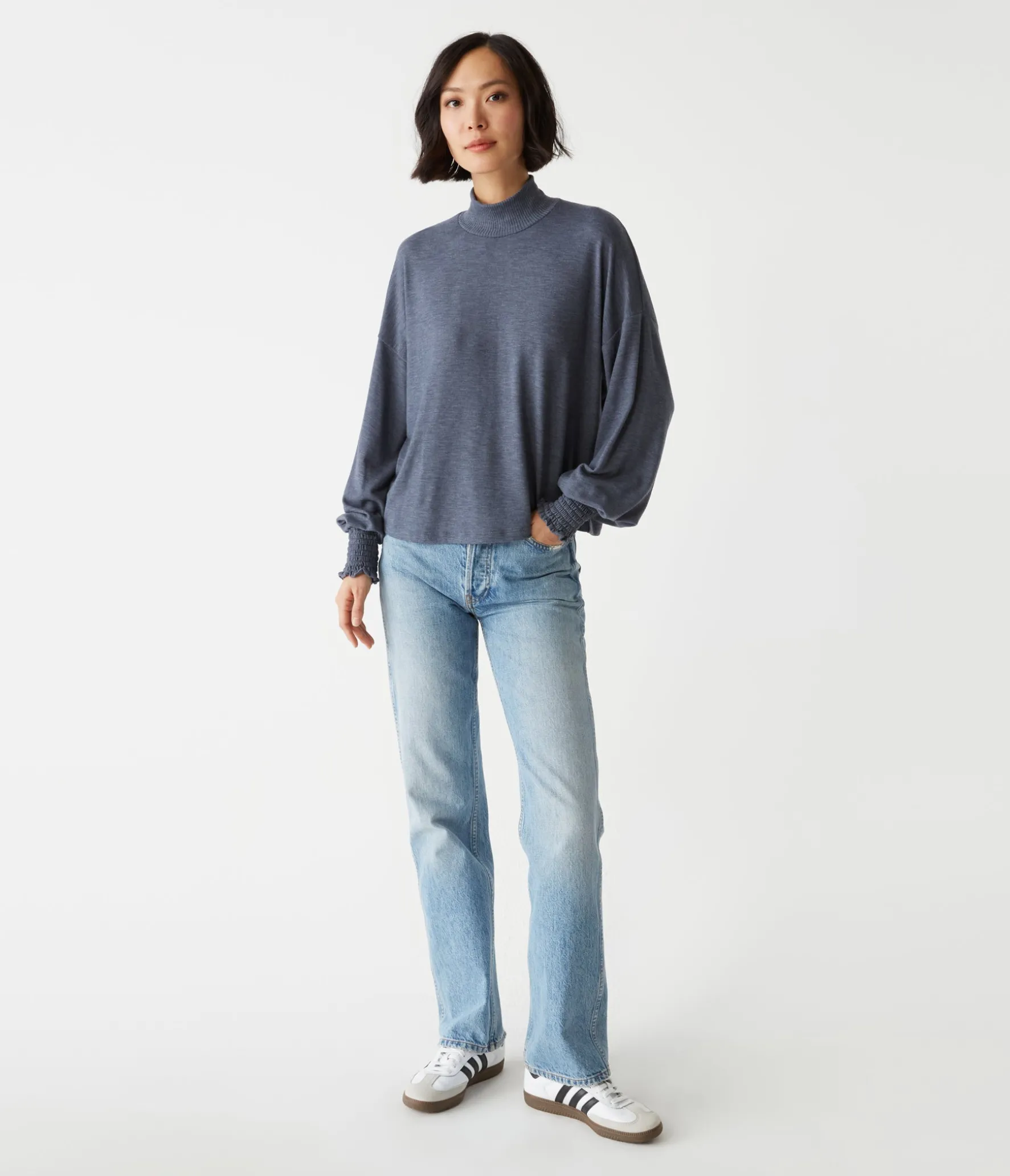 Lila Mock Neck Top