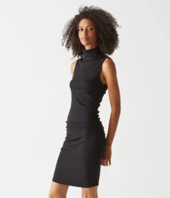 Macy Mock Neck Ribbed Dress