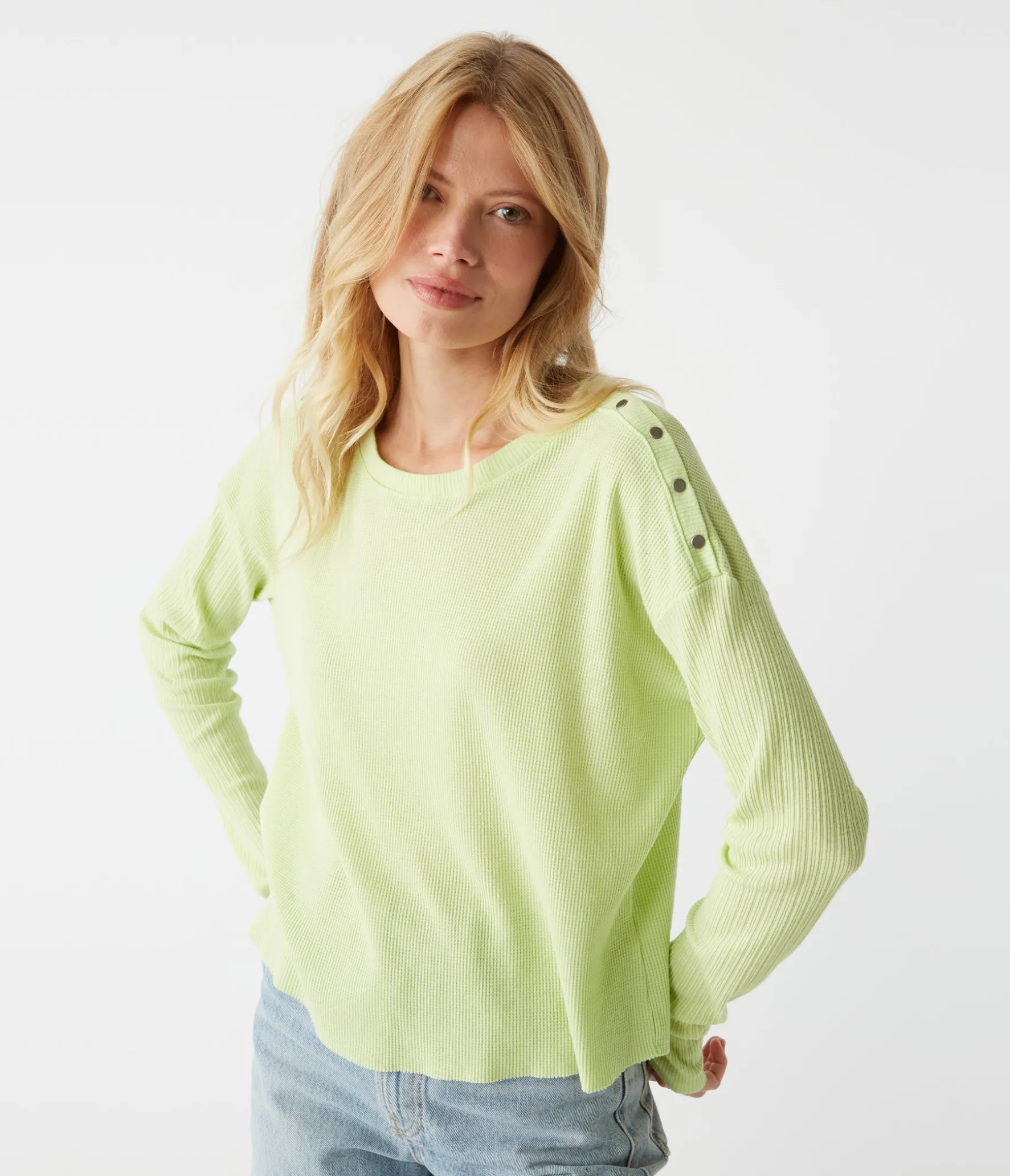 Milo Shoulder Snap Thermal Top