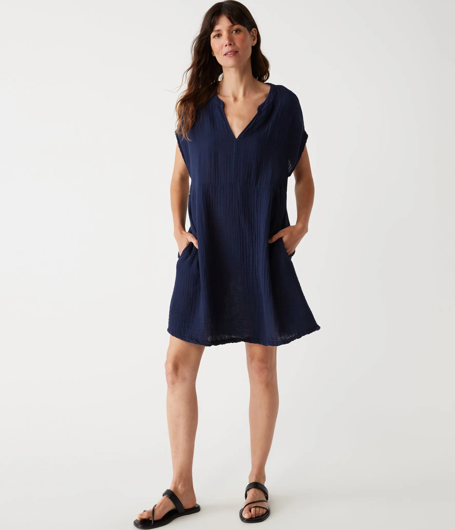 Mira Split Neck Dress