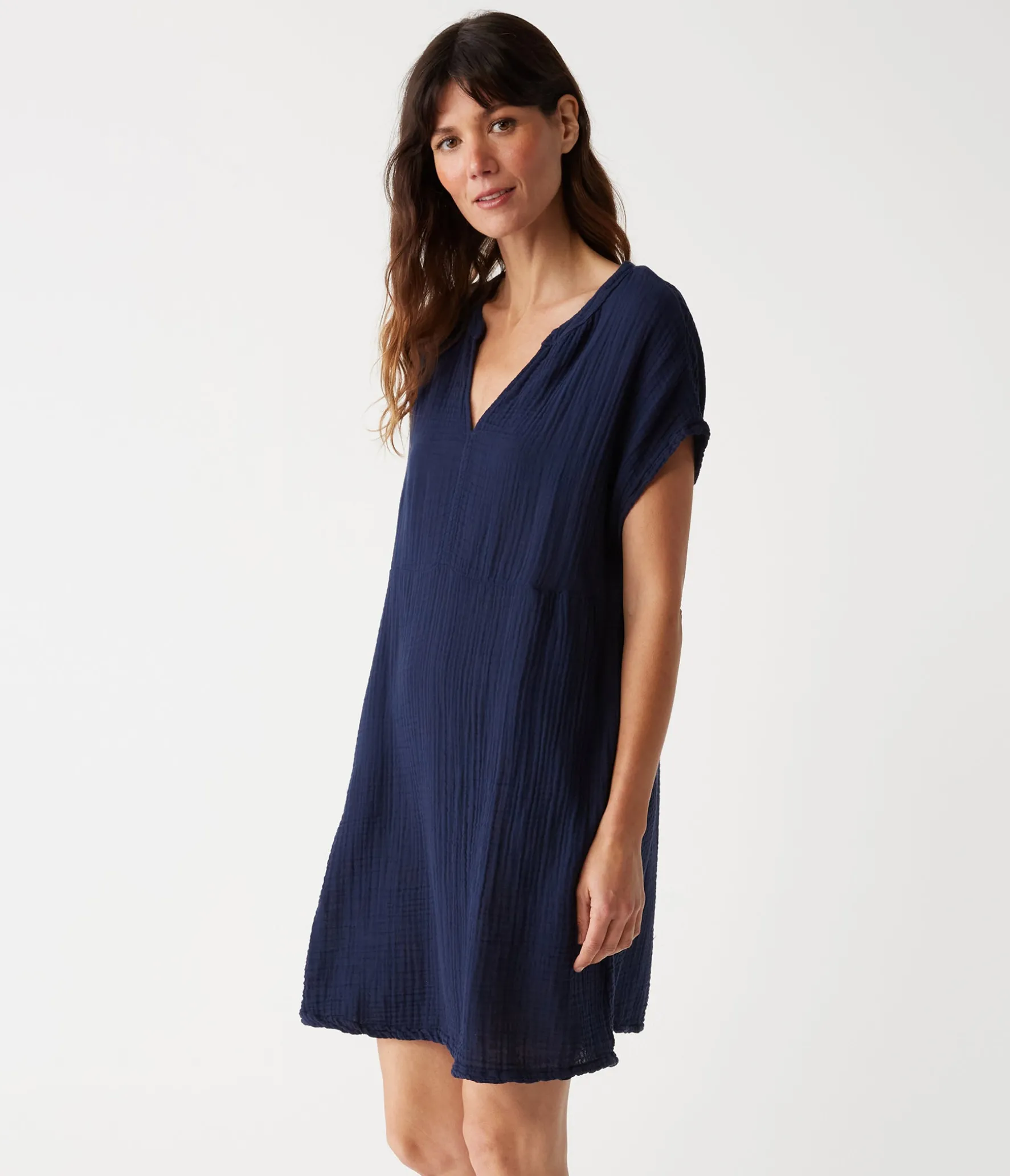Mira Split Neck Dress