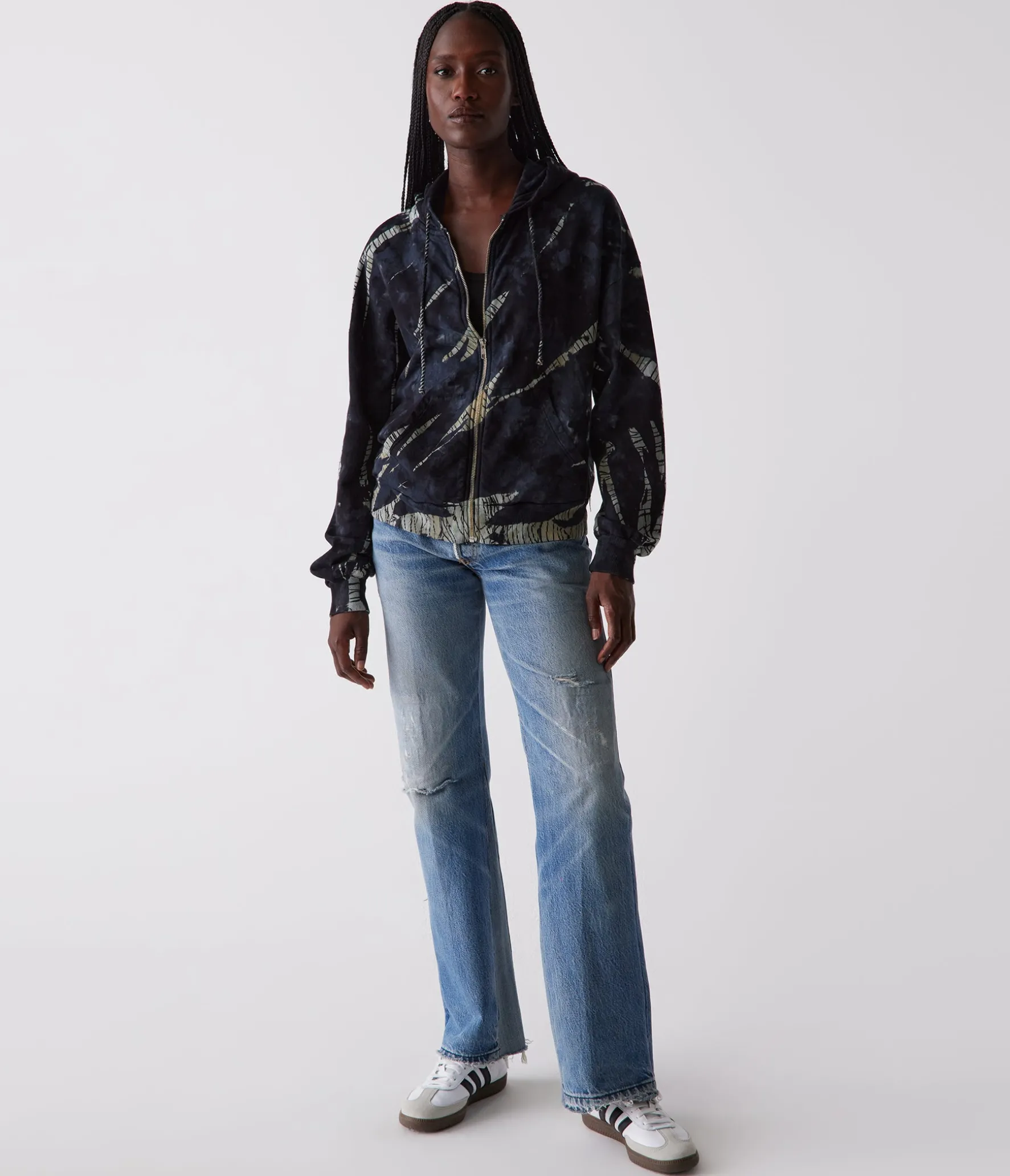 Naomi Double Dye Zip-Up Hoodie