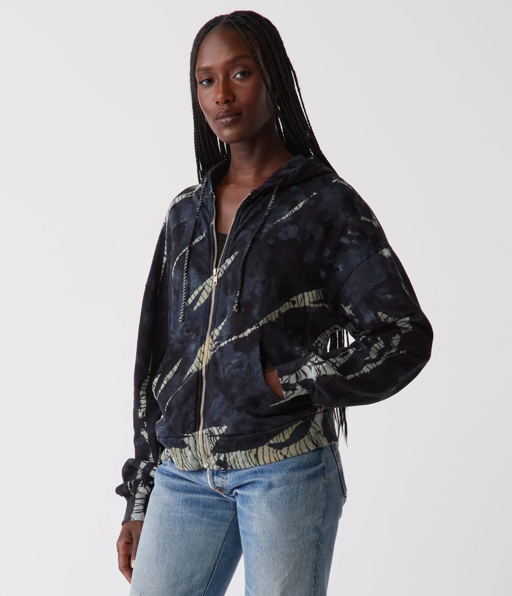 Naomi Double Dye Zip-Up Hoodie