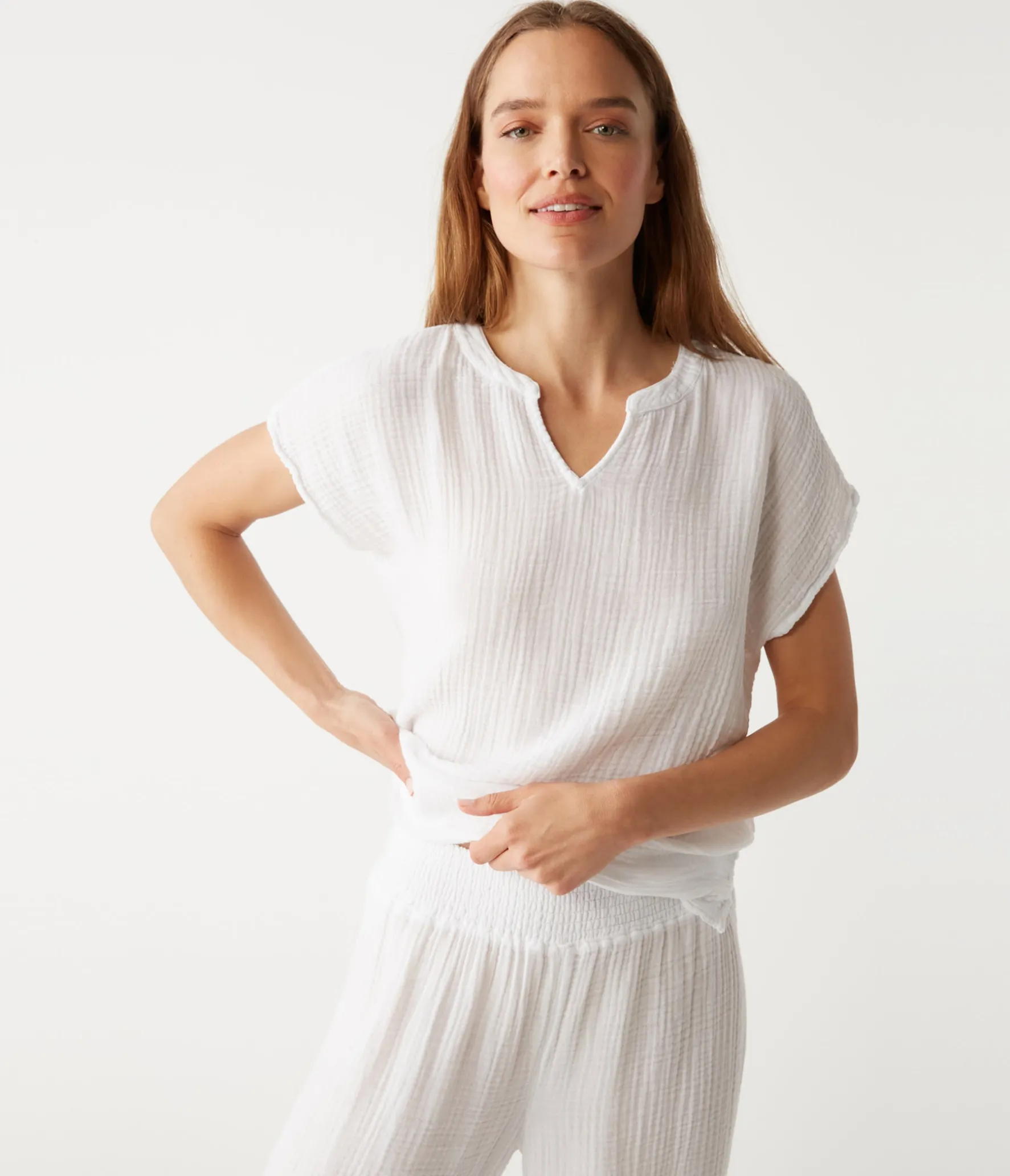 Naomi Split Neck Top