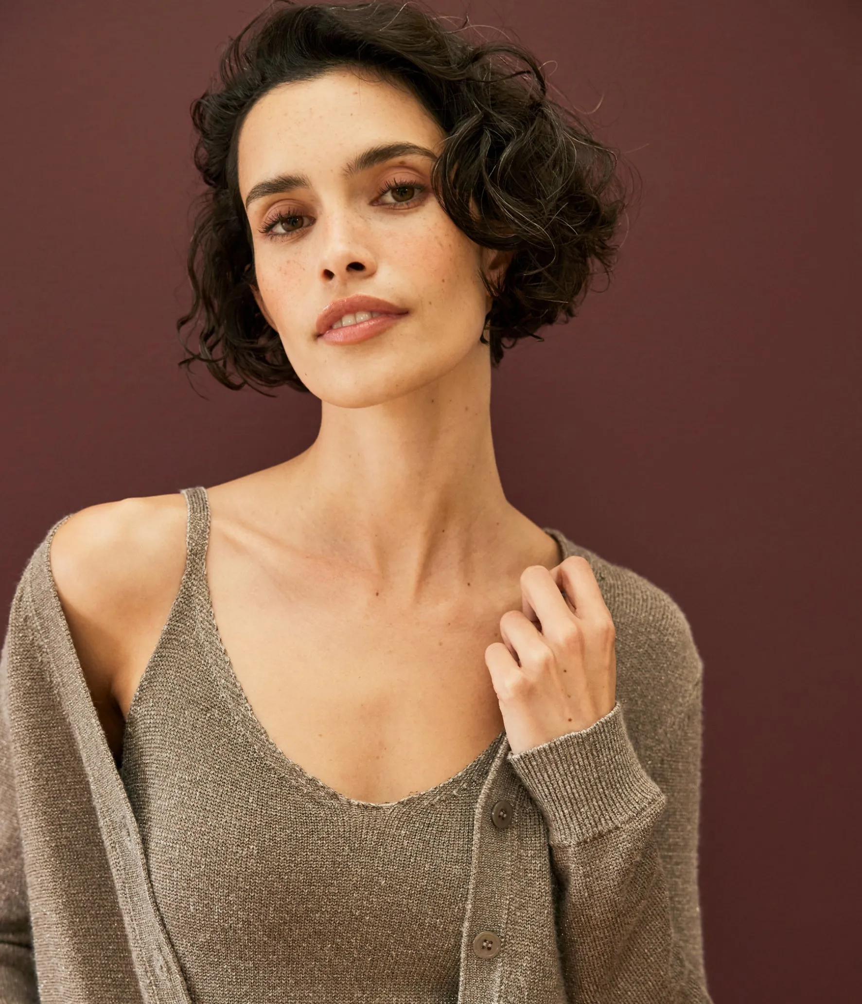Nomi Metallic Sweater Camisole