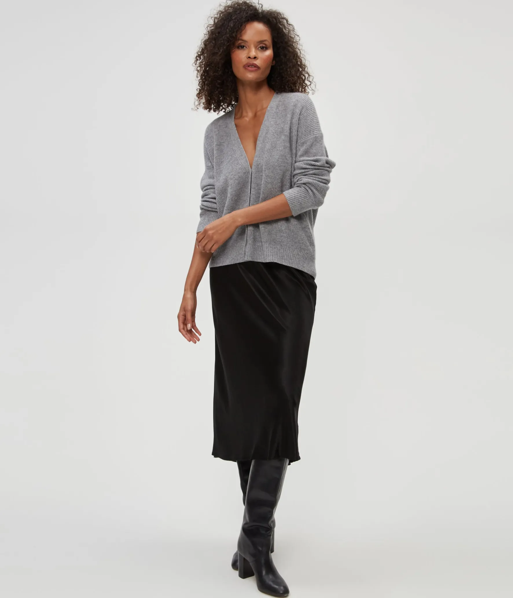 Petite Leila Bias Cut Midi Skirt