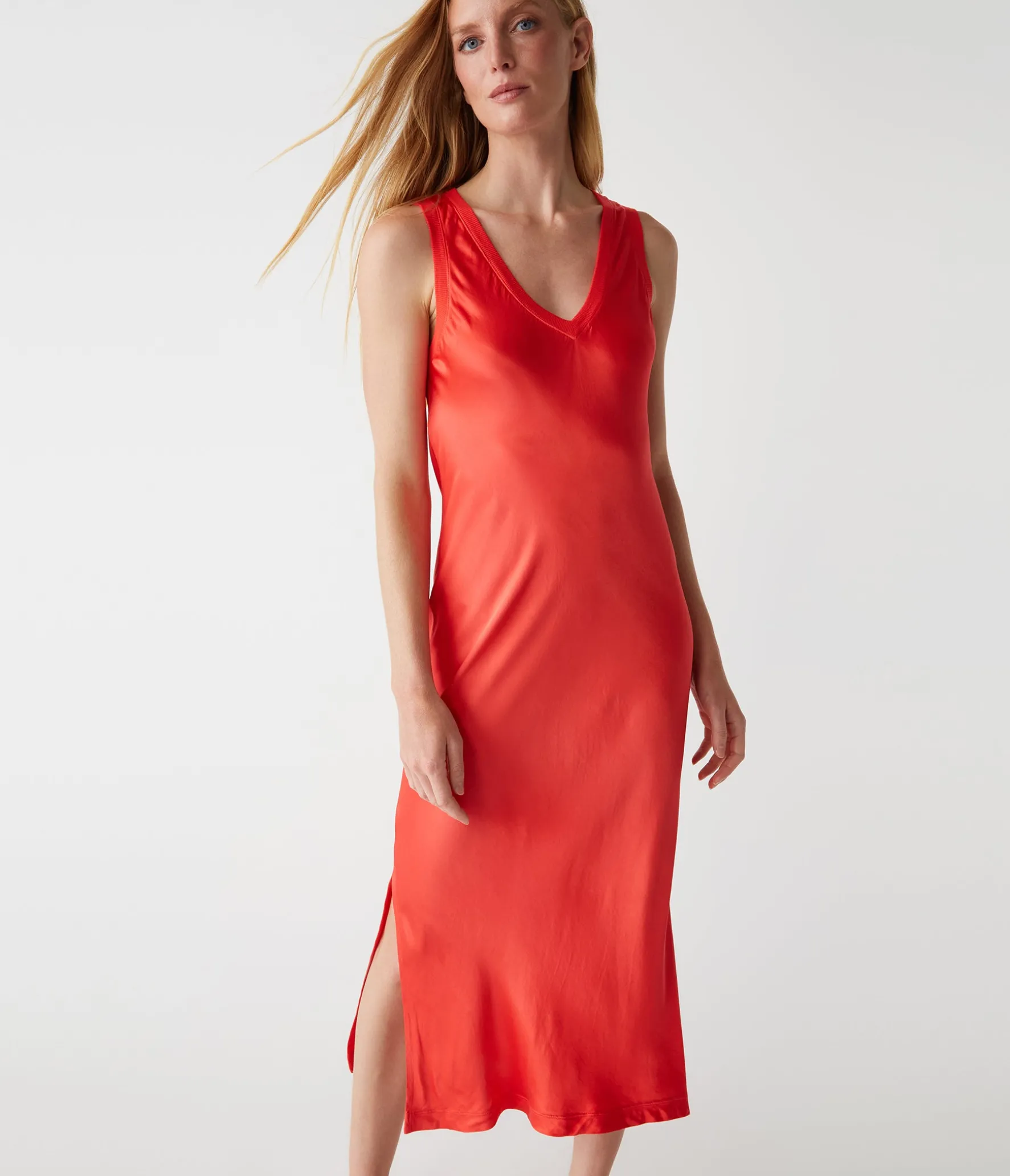 Randi Satin Midi Dress