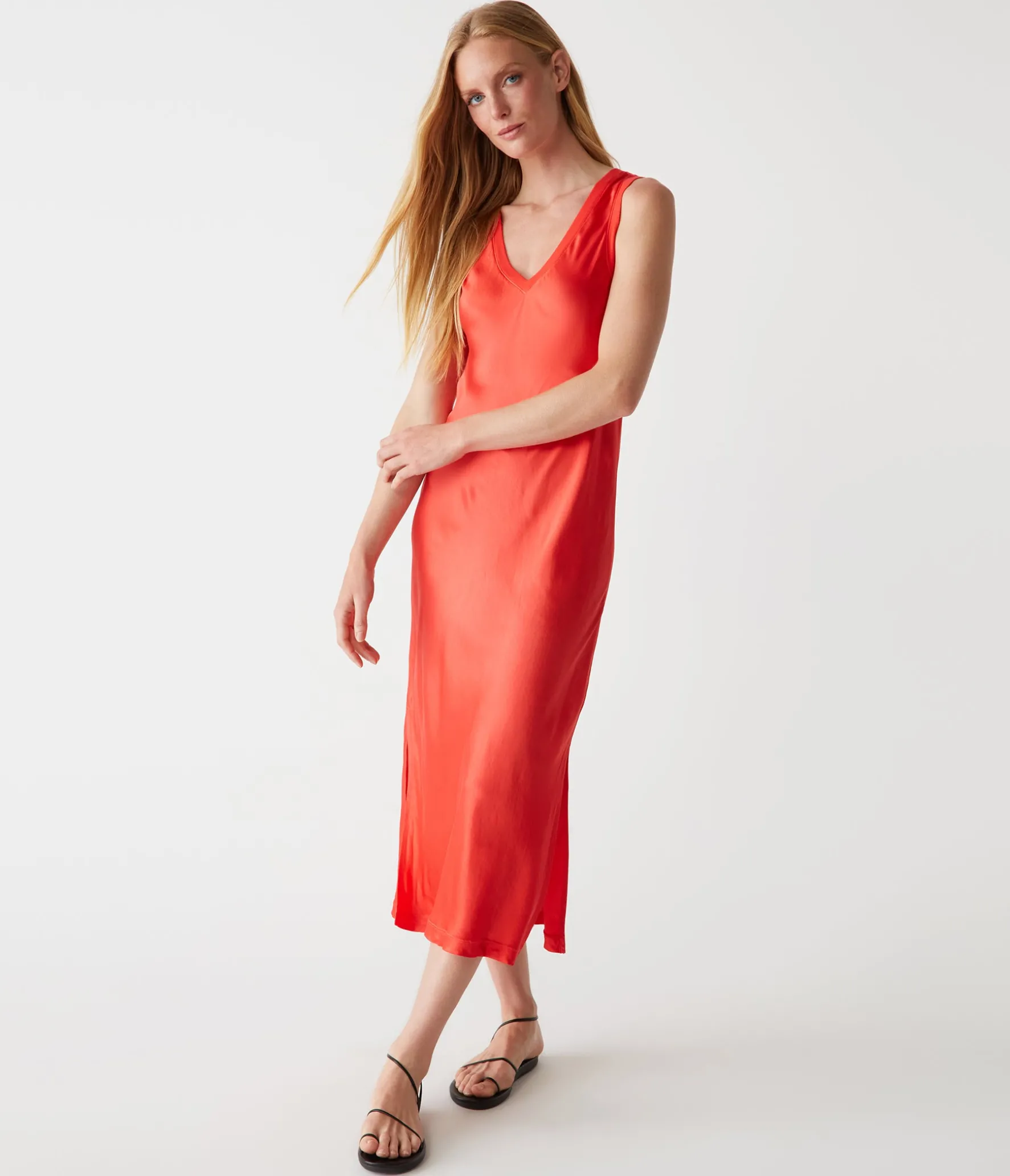 Randi Satin Midi Dress