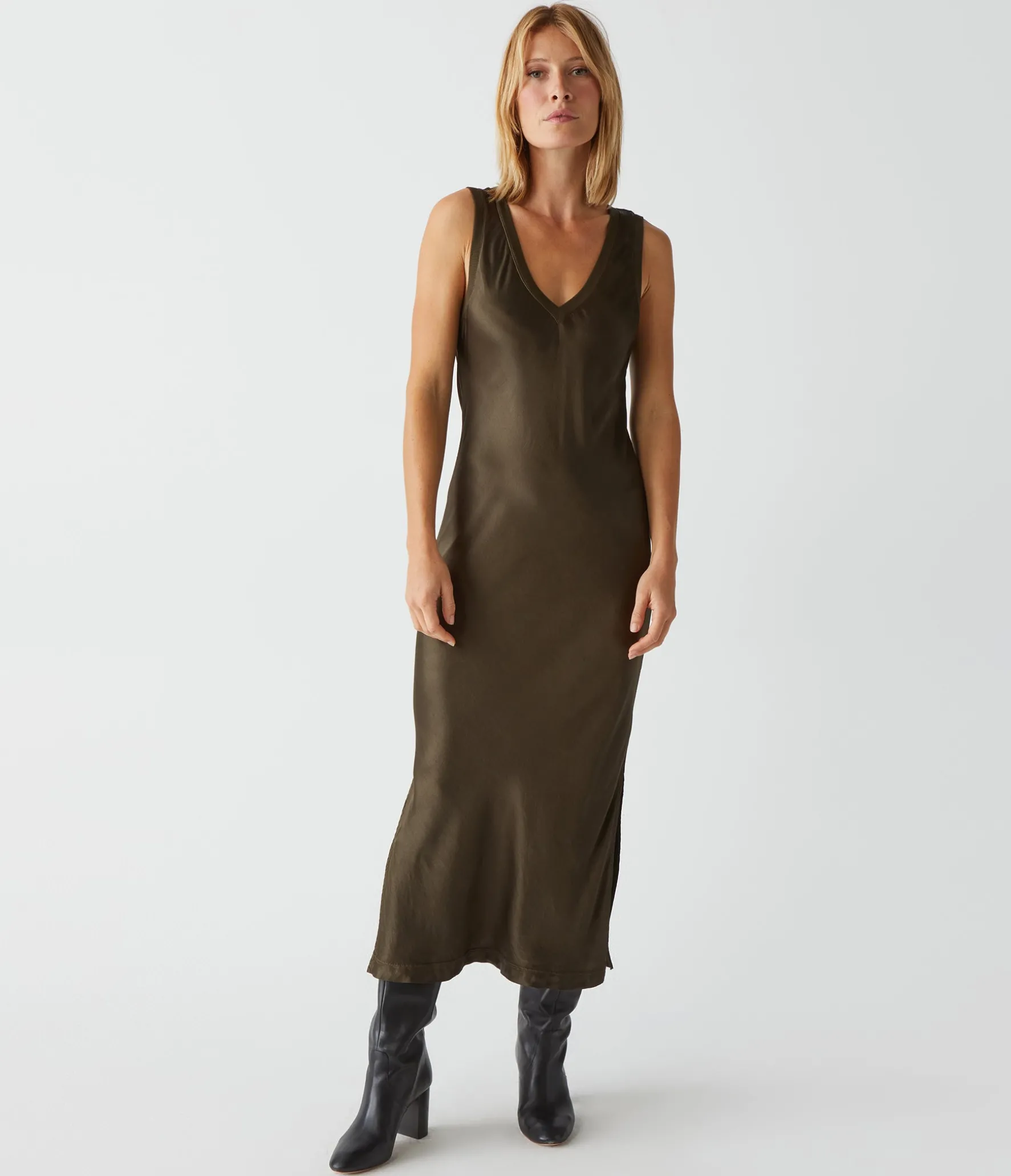 Randi Satin Midi Dress