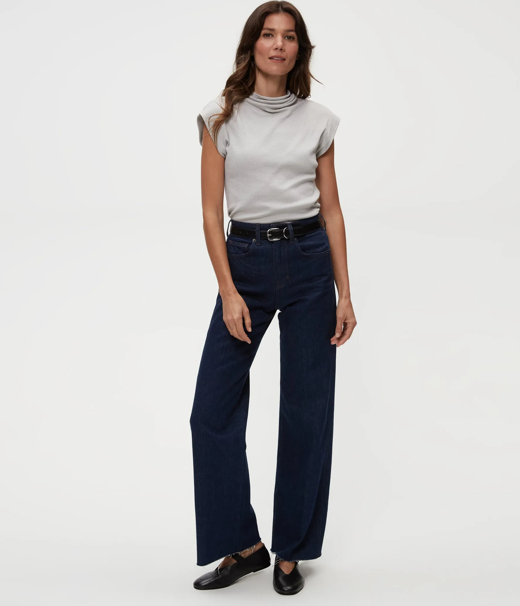 Reese Shine Power Shoulder Top