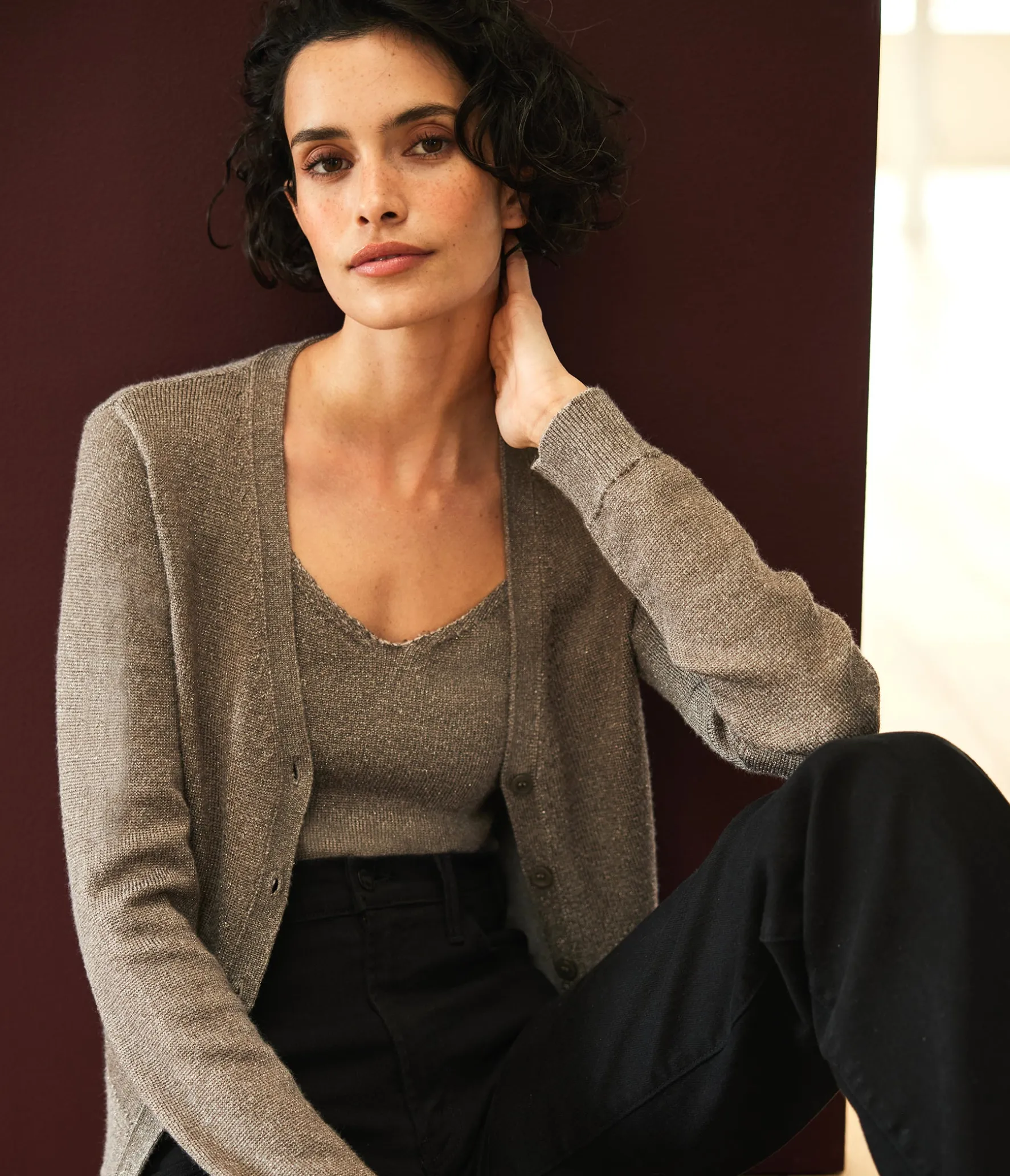 Ruiz Metallic Cardigan
