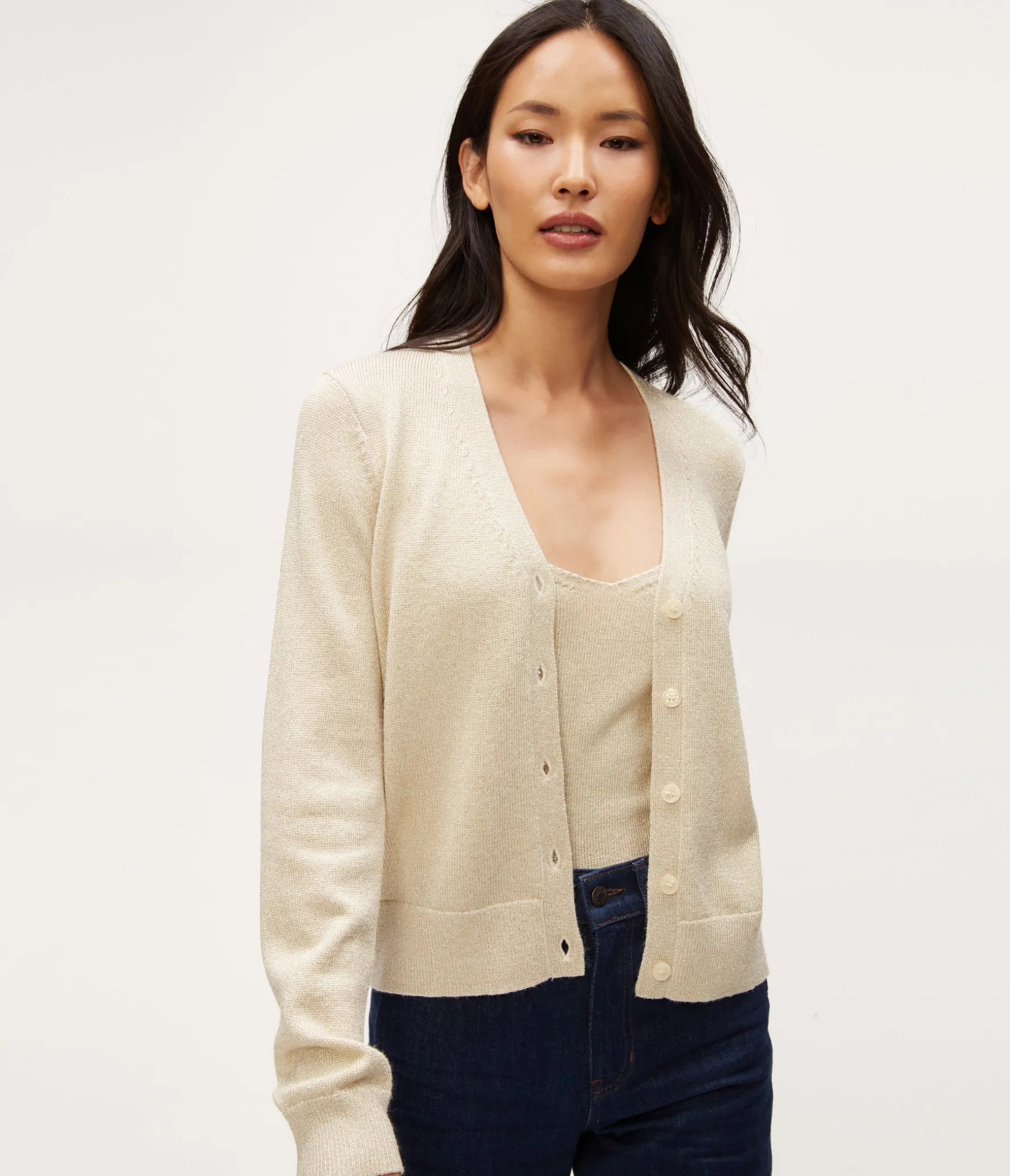 Ruiz Metallic Cardigan