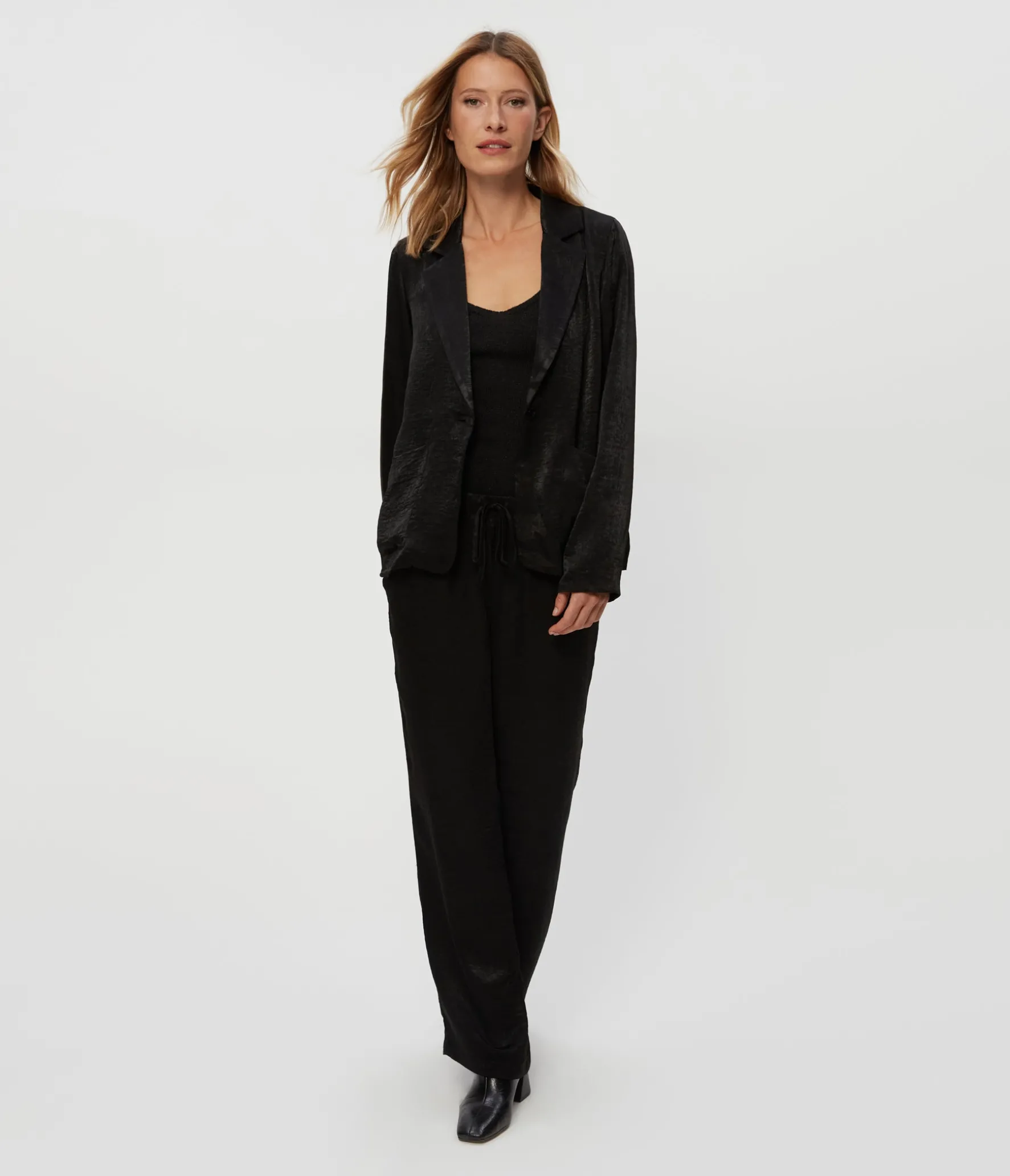 Sanji Hammered Satin Drawstring Pant