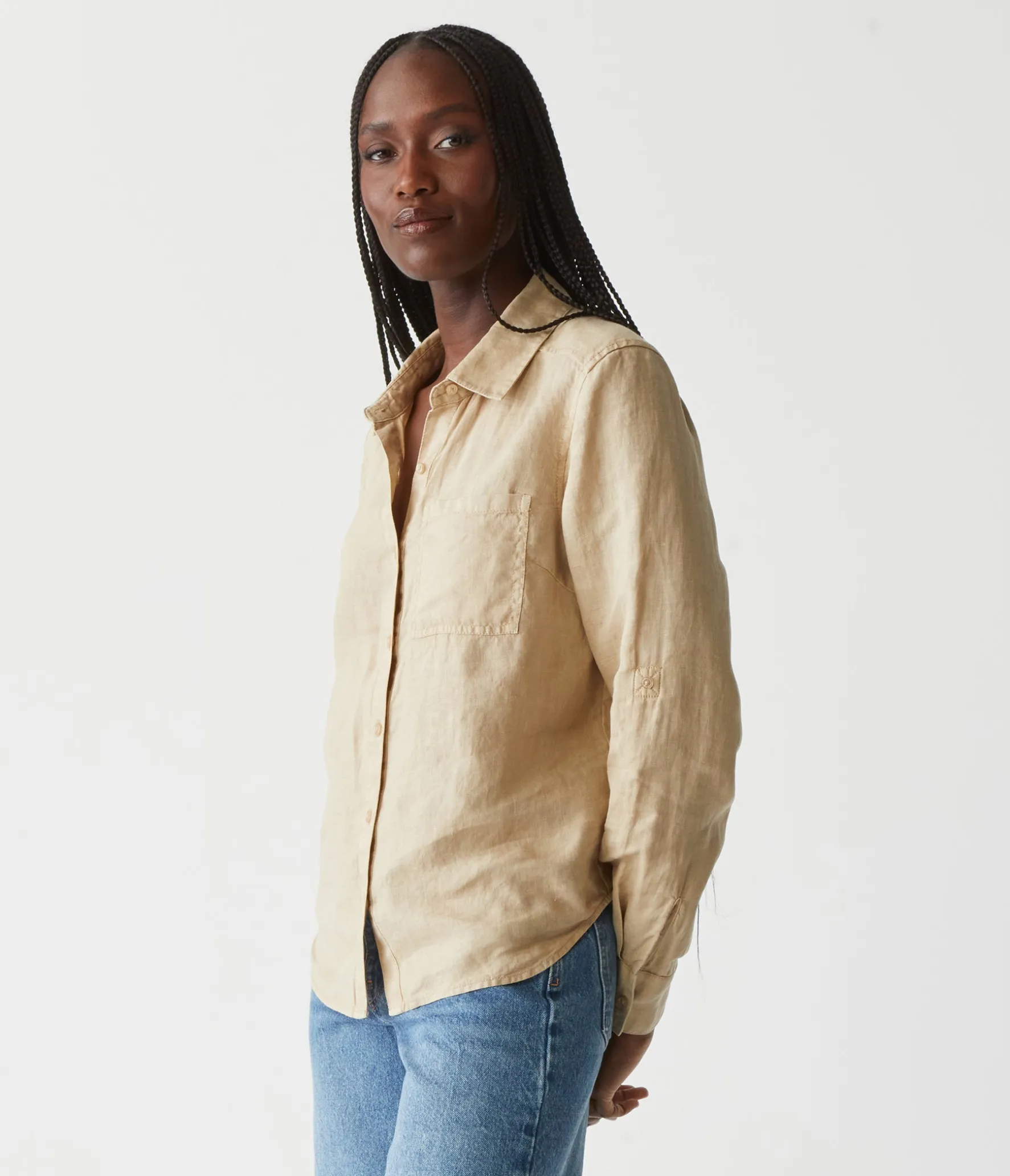 Spencer Linen Button Down Top