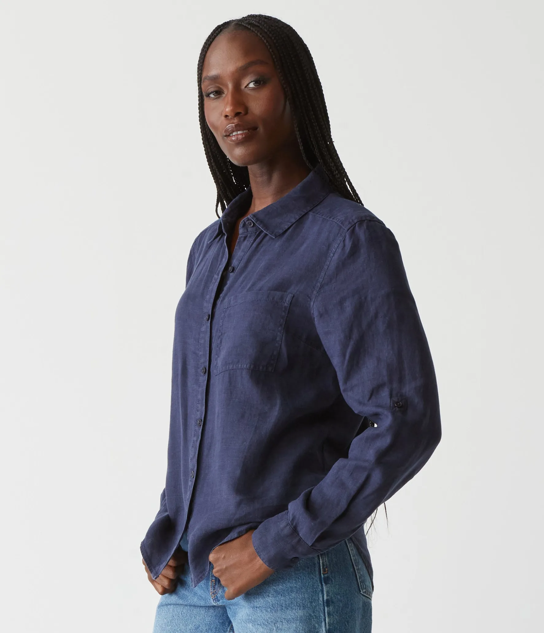 Spencer Linen Button Down Top